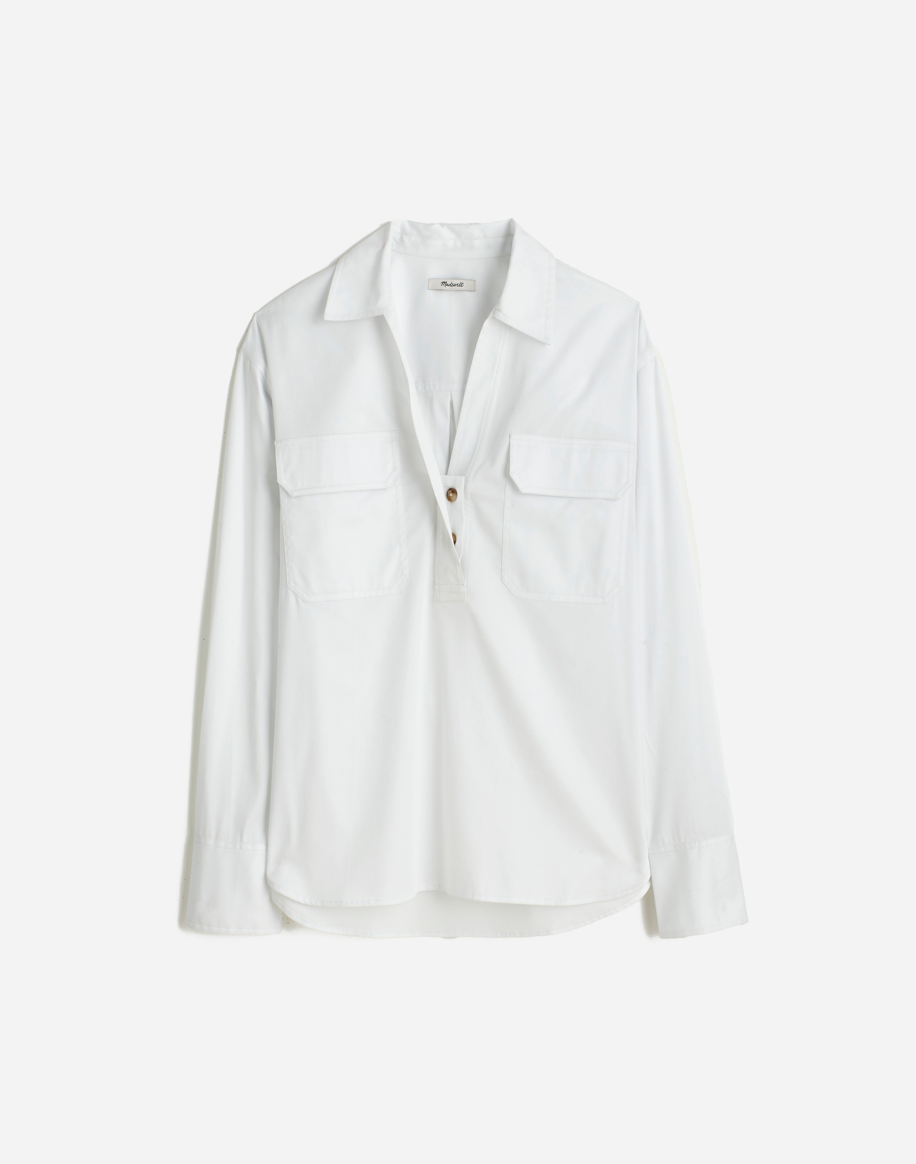 Utility Long-Sleeve Popover Shirt | Madewell