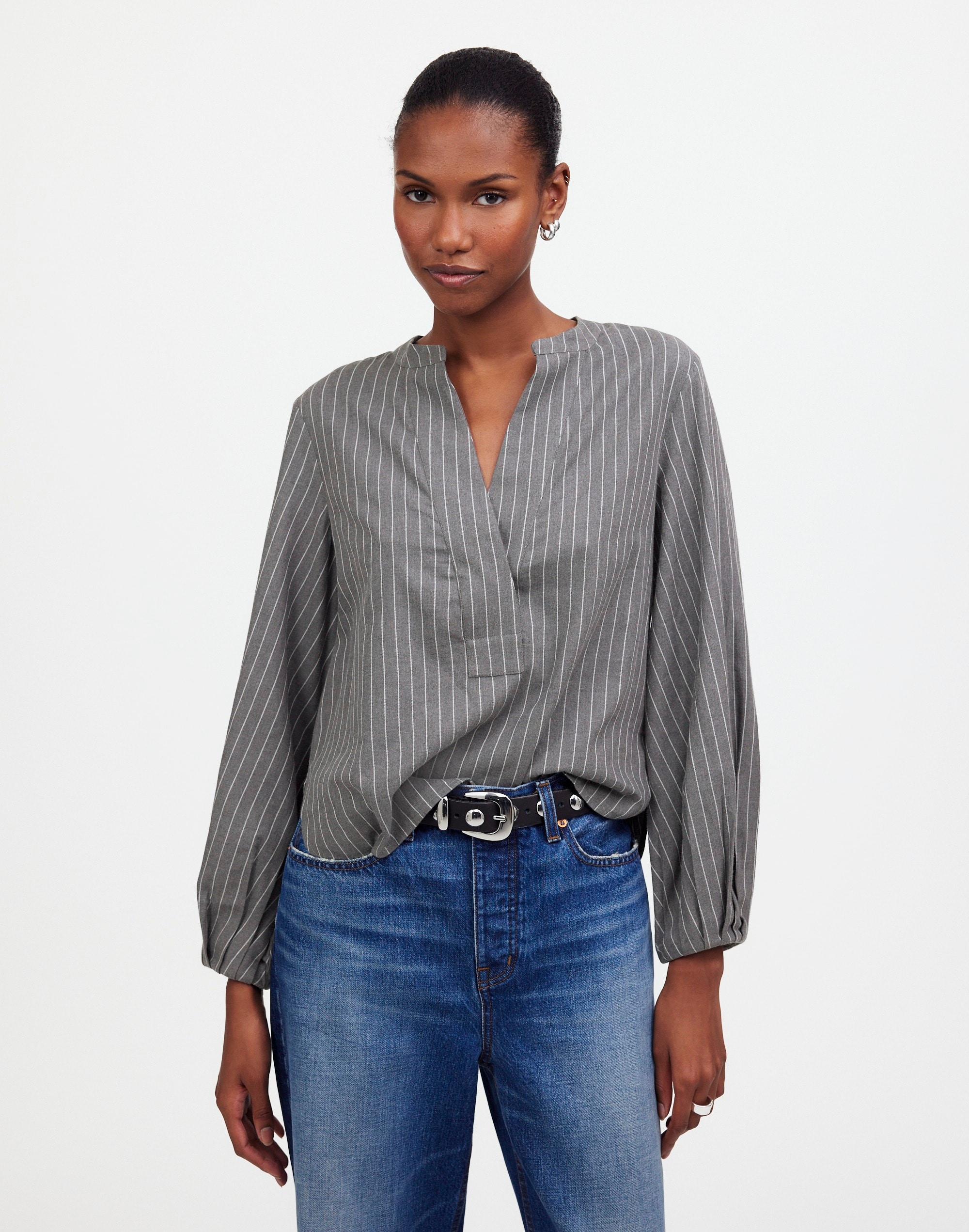 V-Neck Long-Sleeve Top | Madewell