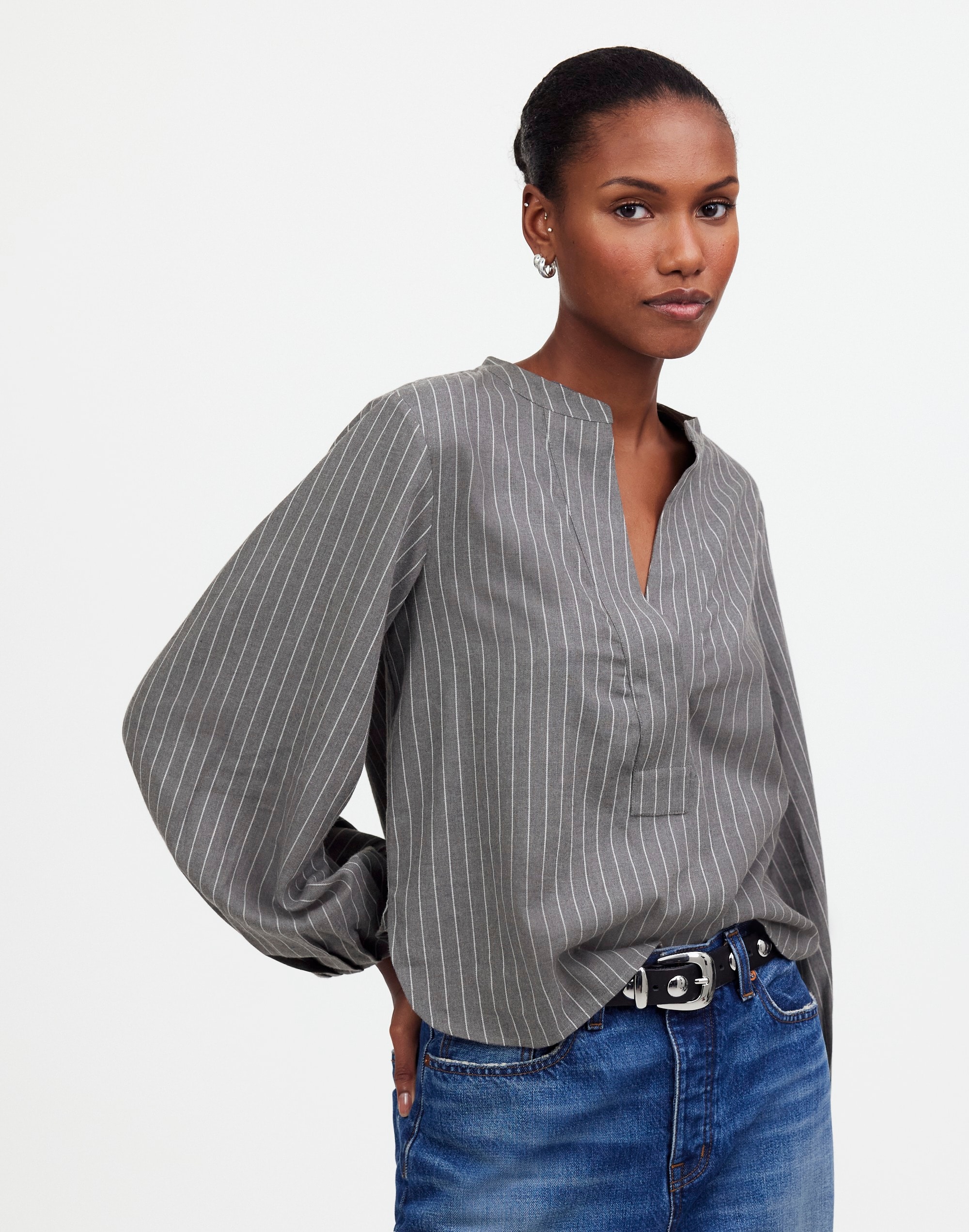 V-Neck Long-Sleeve Top | Madewell