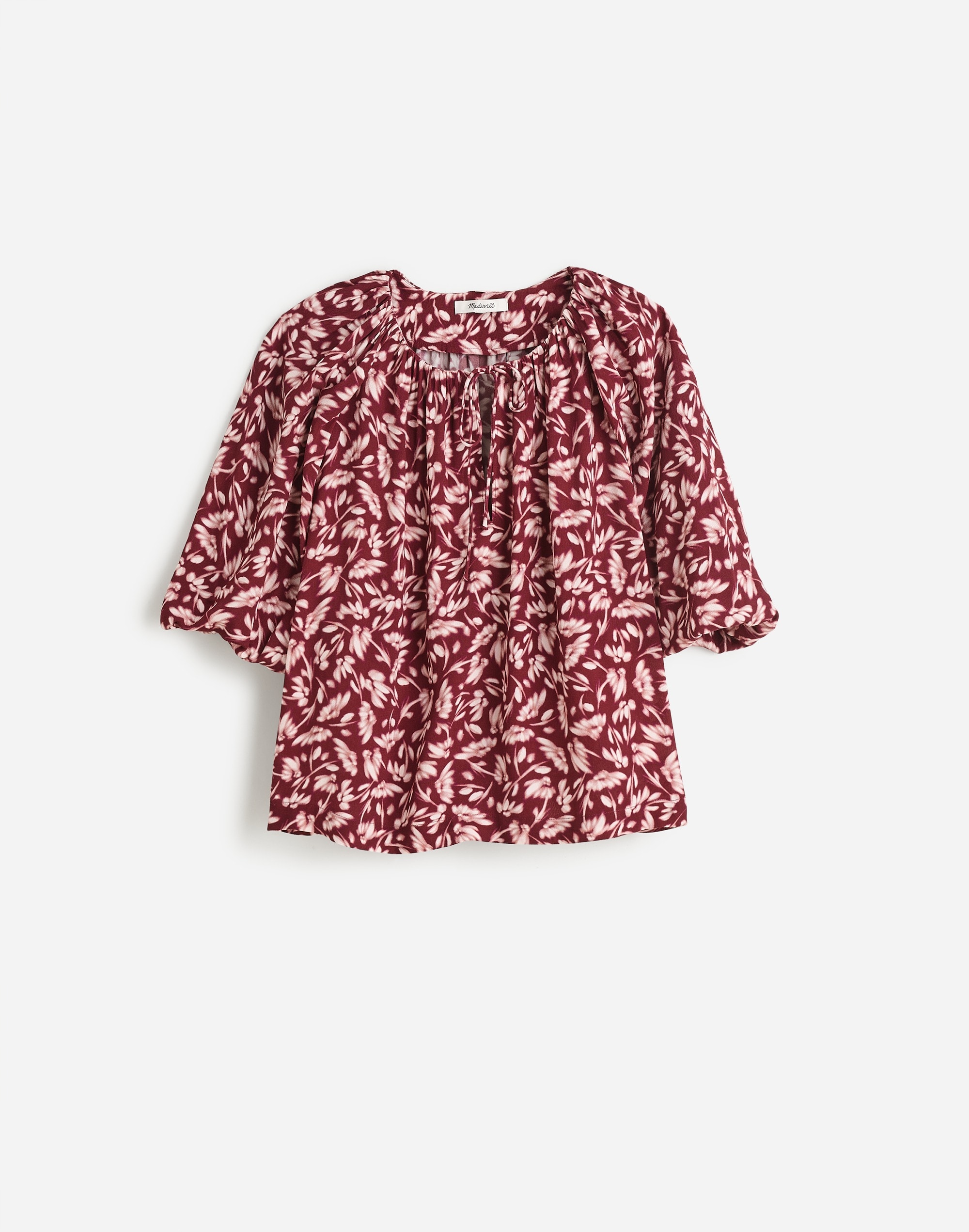 Bubble-Sleeve Top Floral | Madewell