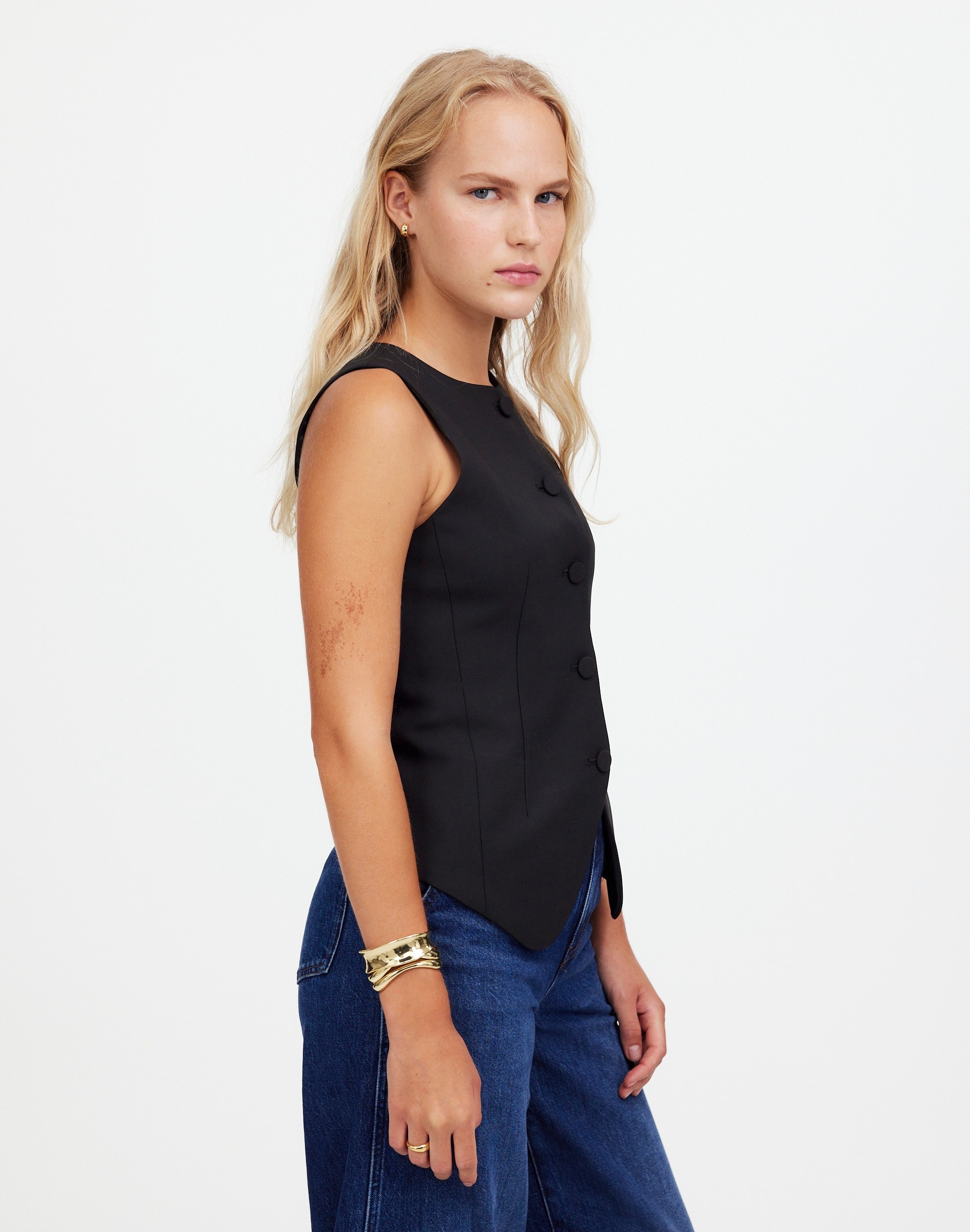 Single-Breasted Scoopneck Vest | Madewell