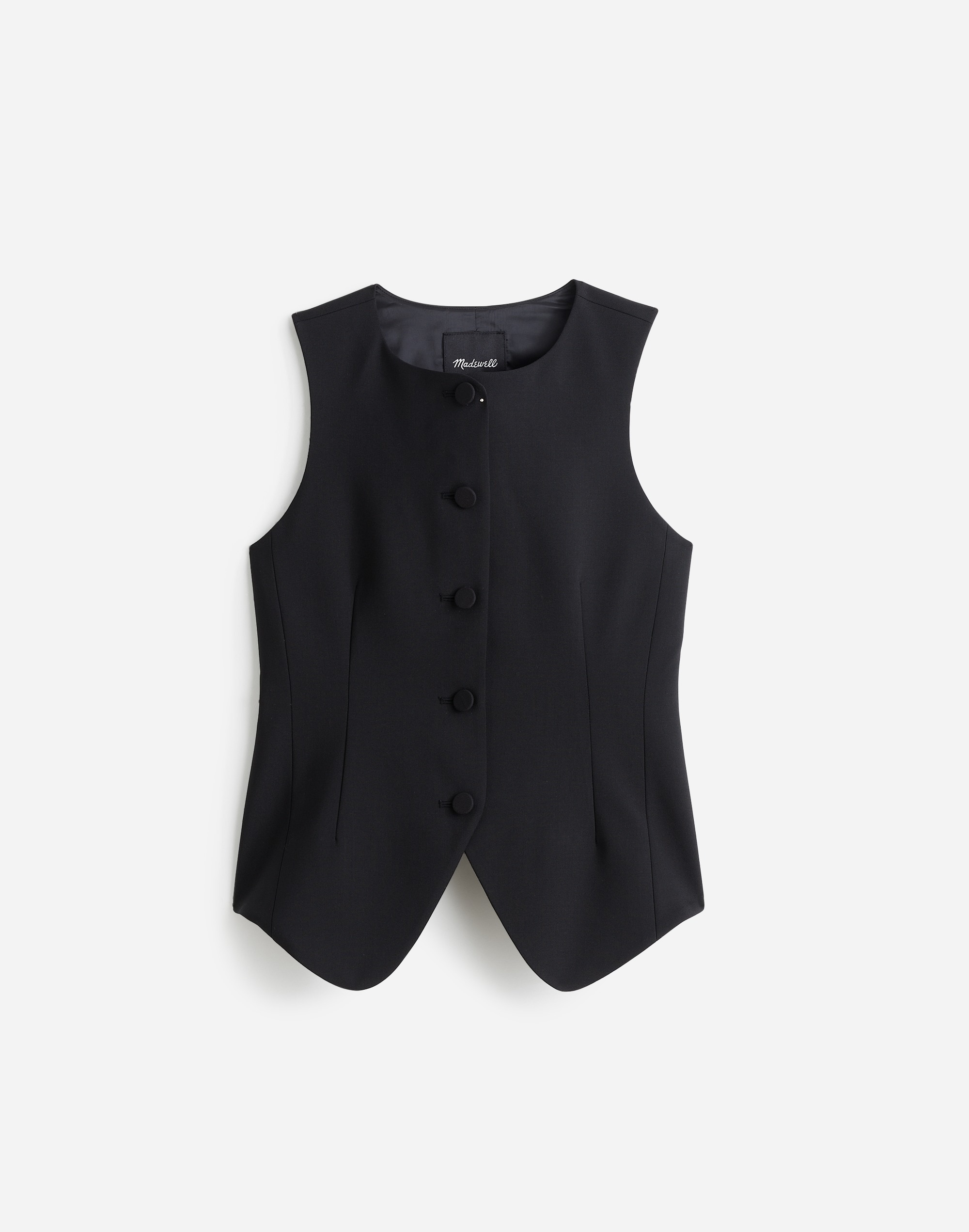 Single-Breasted Scoopneck Vest | Madewell