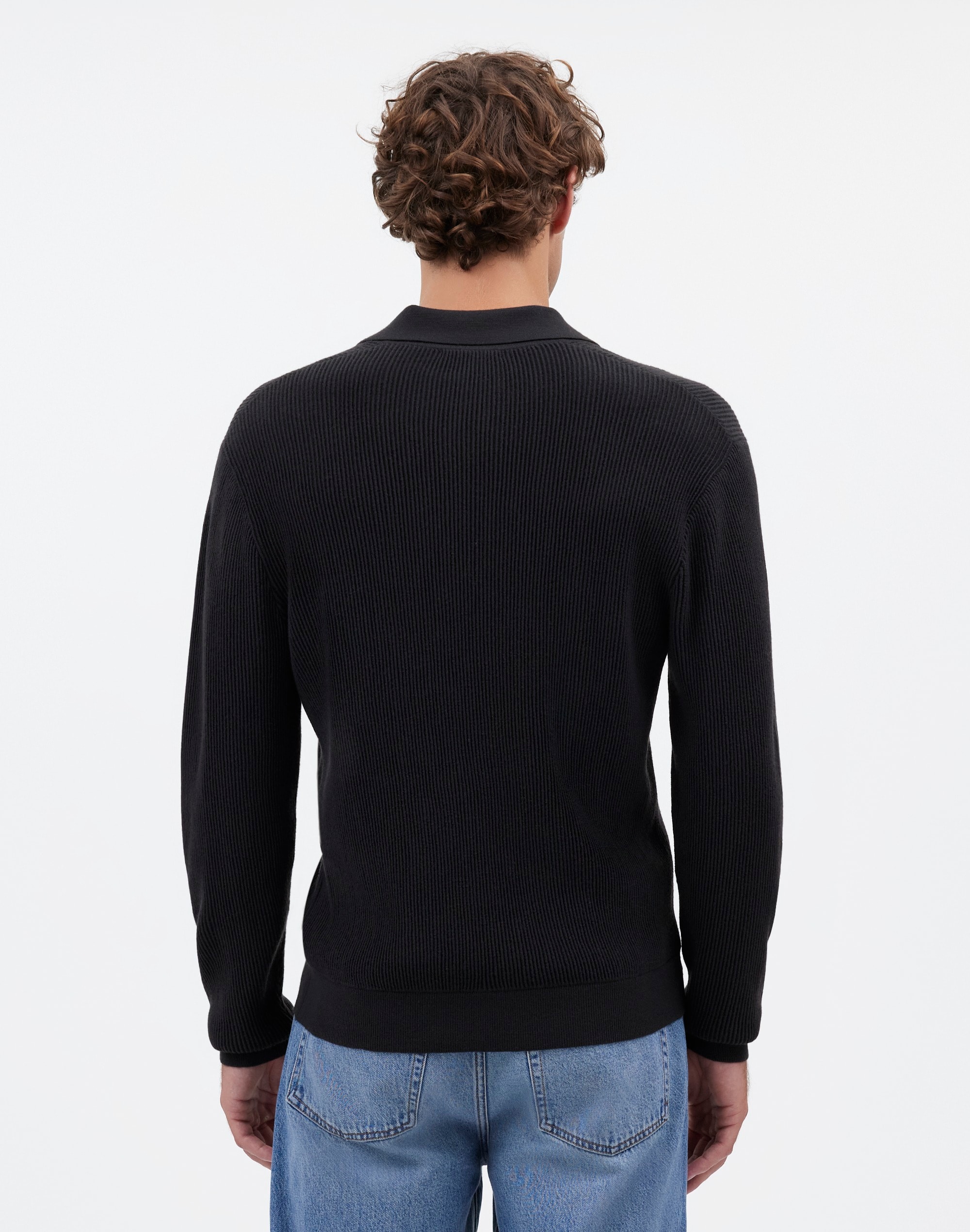 Johnny-Collar Sweater Polo Shirt Merino Wool | Madewell