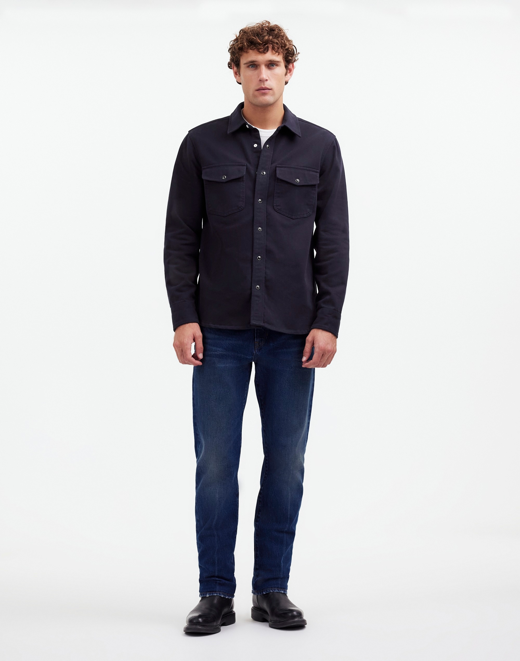 Mw Western Shirt In Deep Indigo