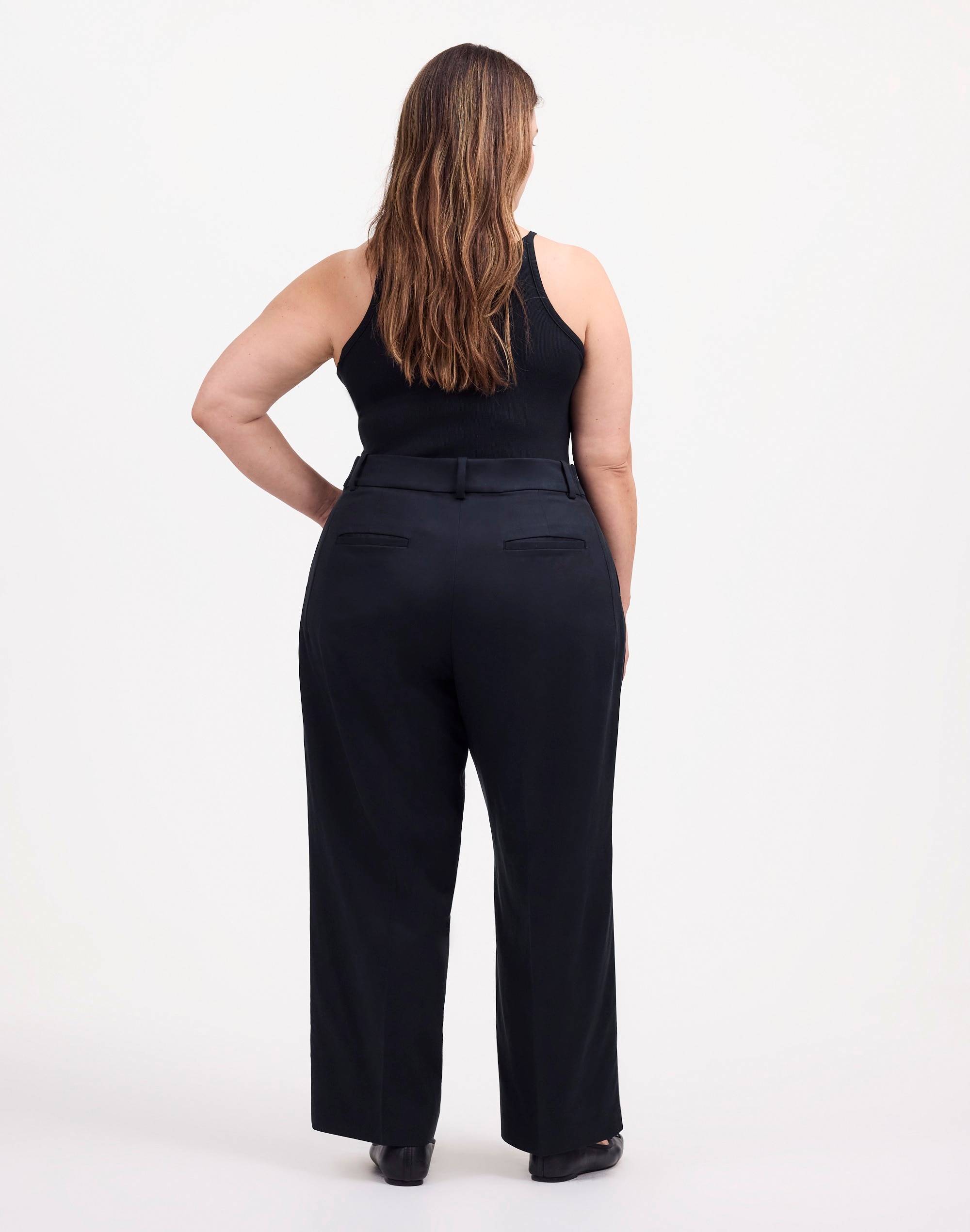 Plus Slouchy Straight Pants Drapey Twill | Madewell