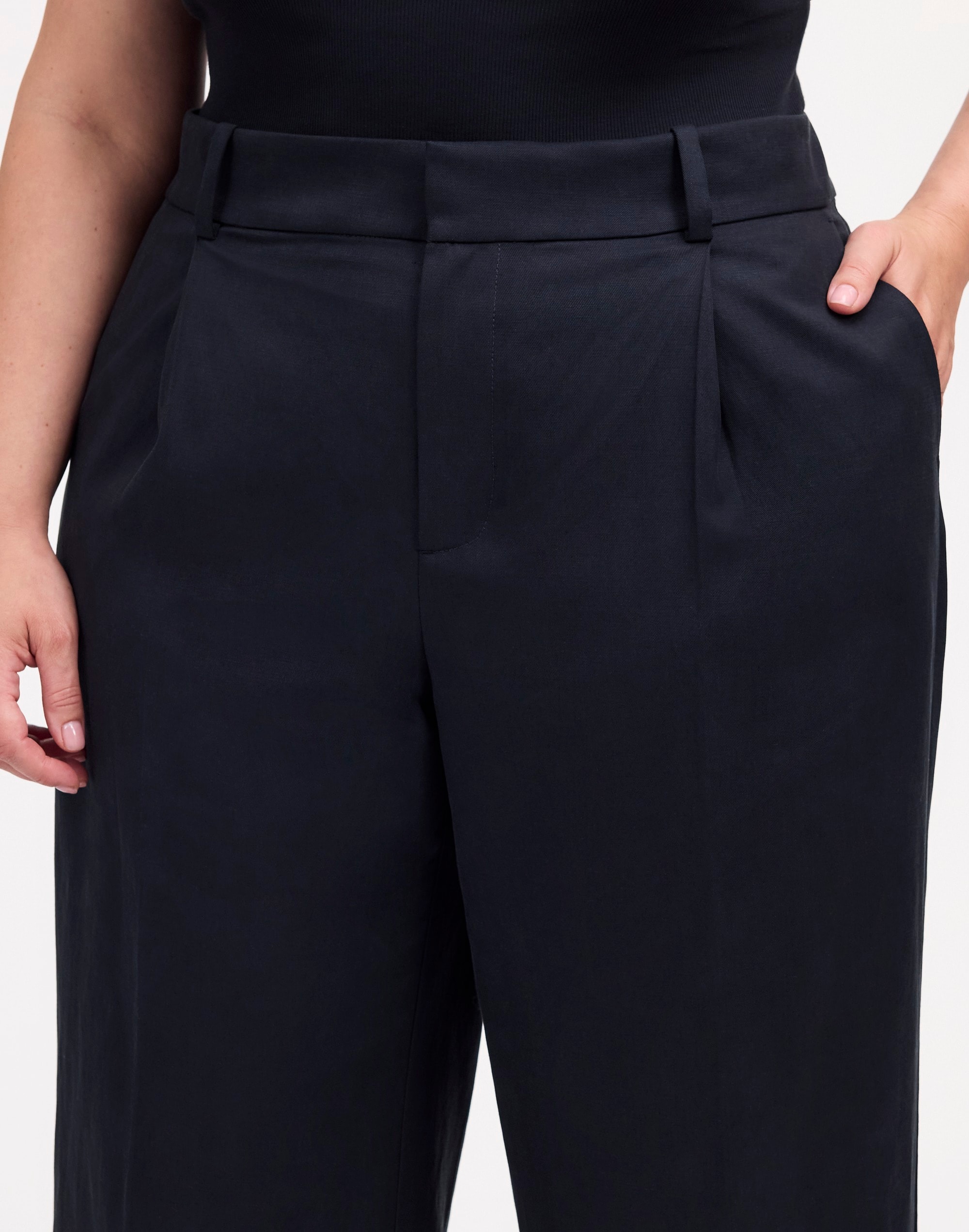 Plus Slouchy Straight Pants Drapey Twill | Madewell