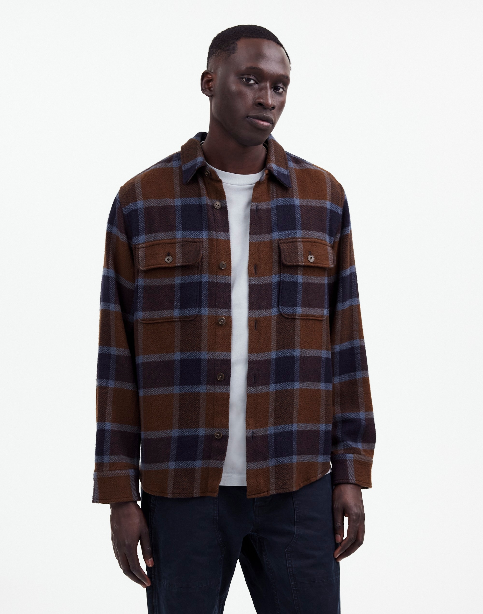 Easy Shirt-Jacket Broken Plaid Twill | Madewell