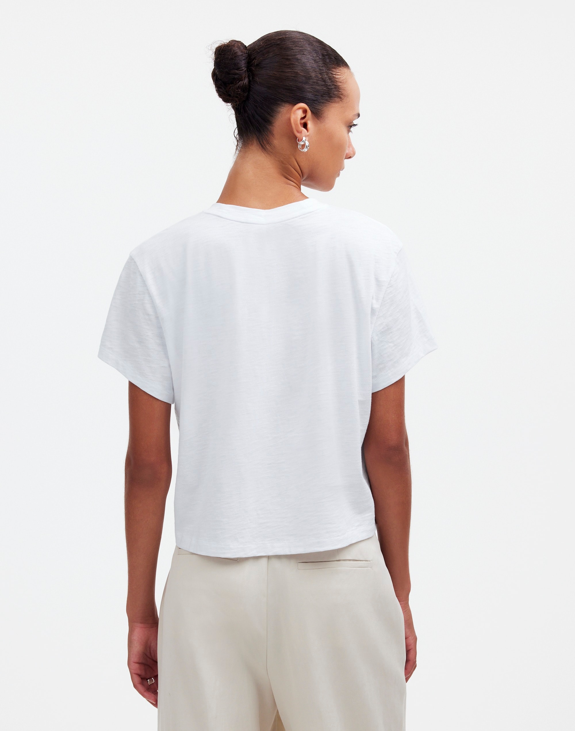 Slub Boxy-Crop Tee | Madewell