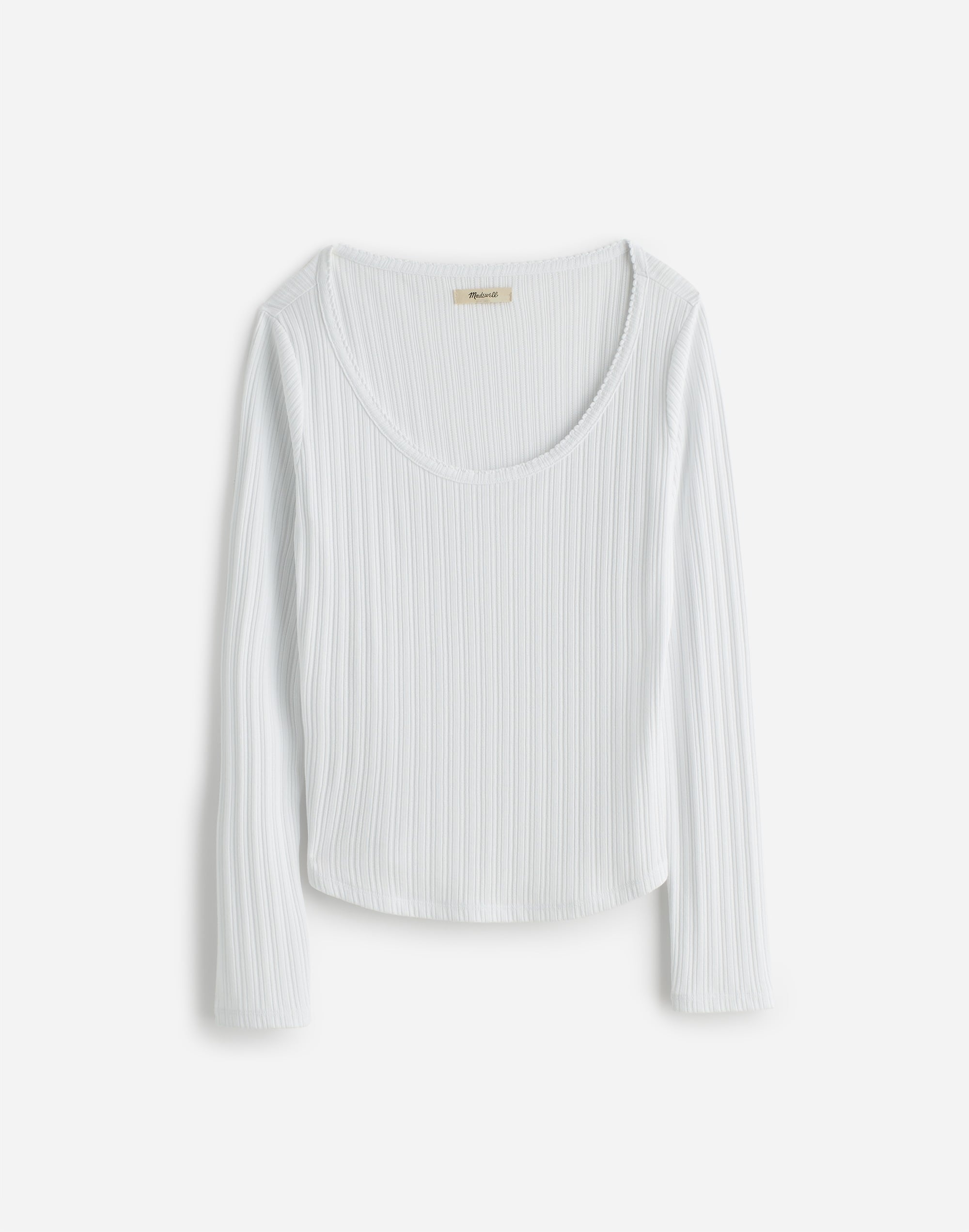 Pointelle Long-Sleeve Scoopneck Tee | Madewell