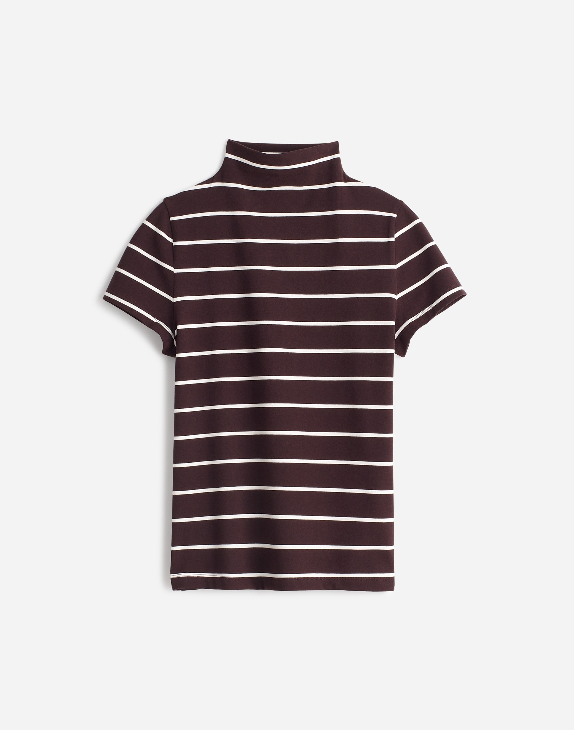 Short-Sleeve Mockneck Tee Stripe | Madewell