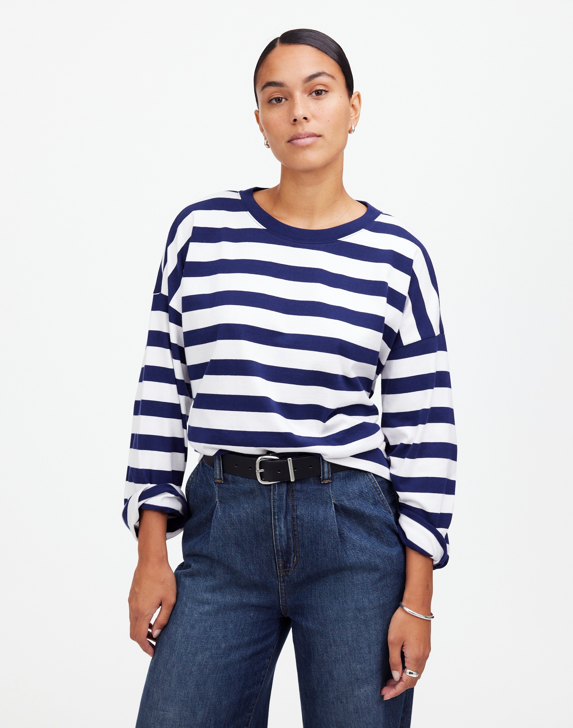 Oversized Long-Sleeve Crewneck Tee | Madewell