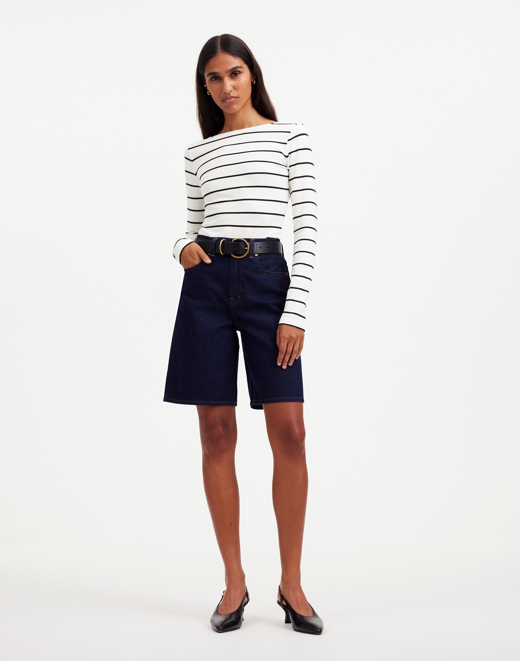 Long-Sleeve Scoopback Tee | Madewell