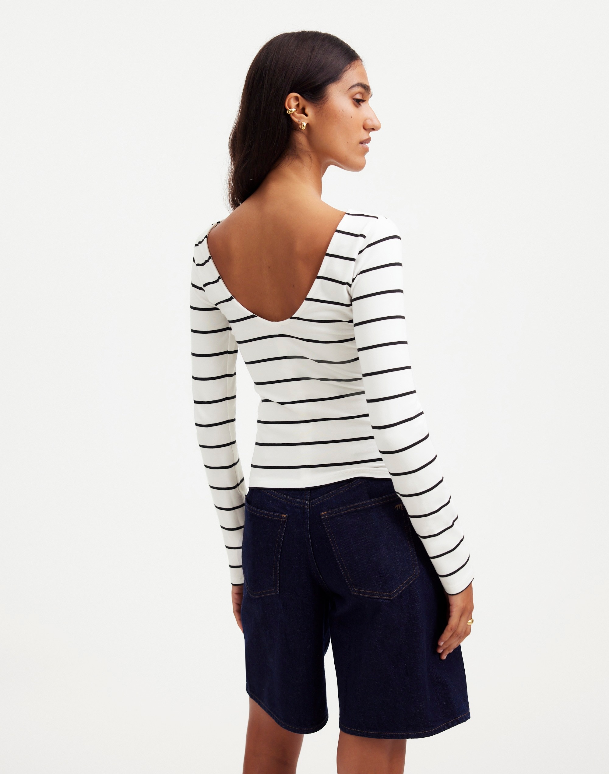 Long-Sleeve Scoopback Tee | Madewell