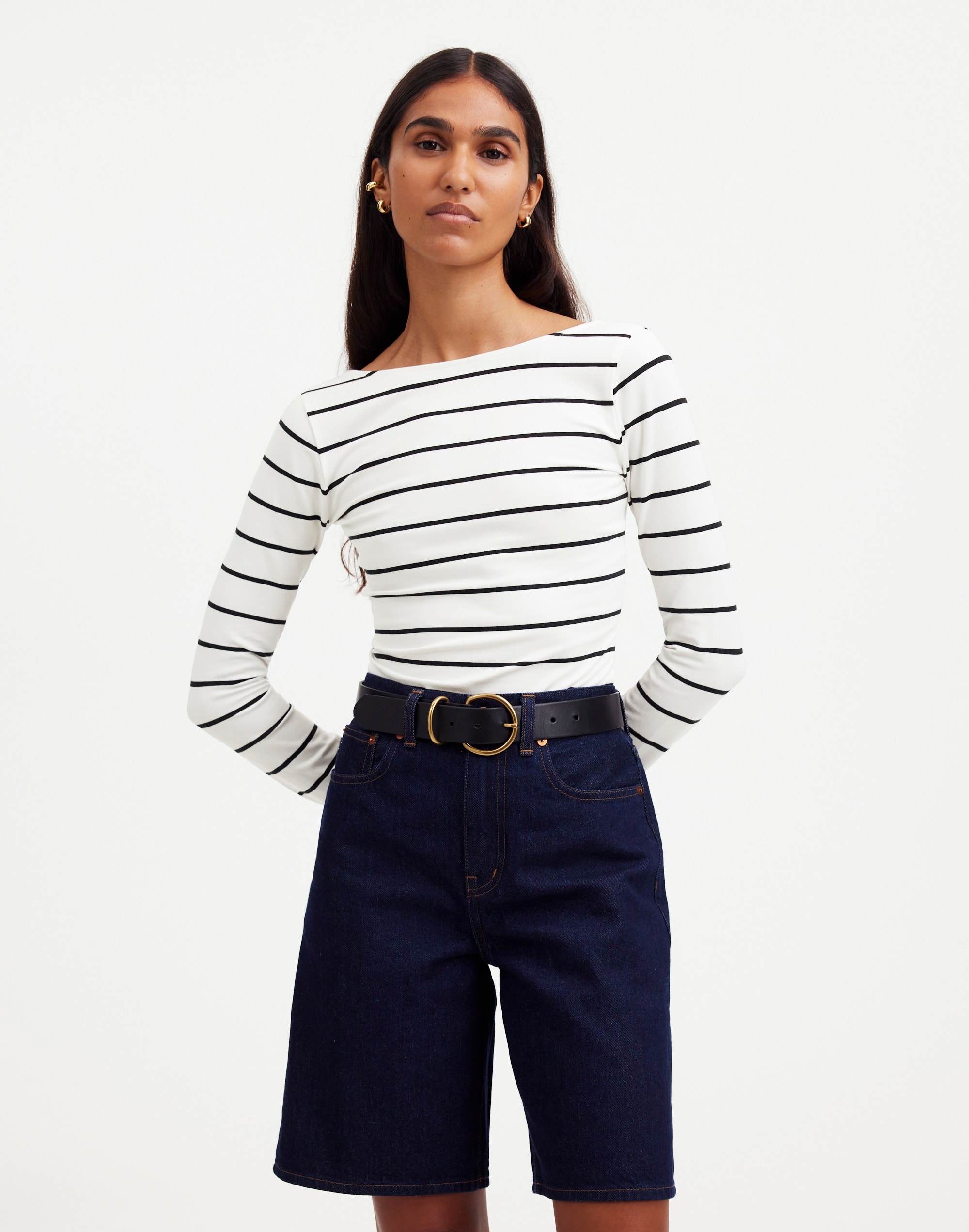 Long-Sleeve Scoopback Tee | Madewell