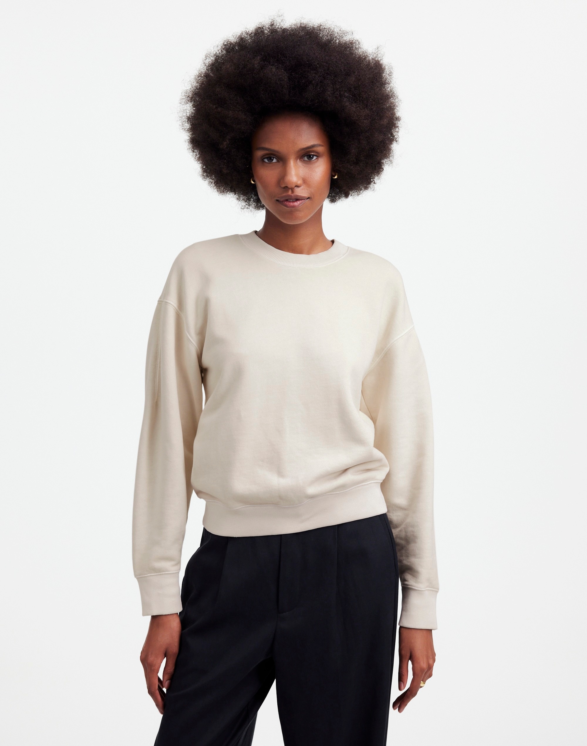 Mw Midweight Crewneck Sweatshirt In Parchment