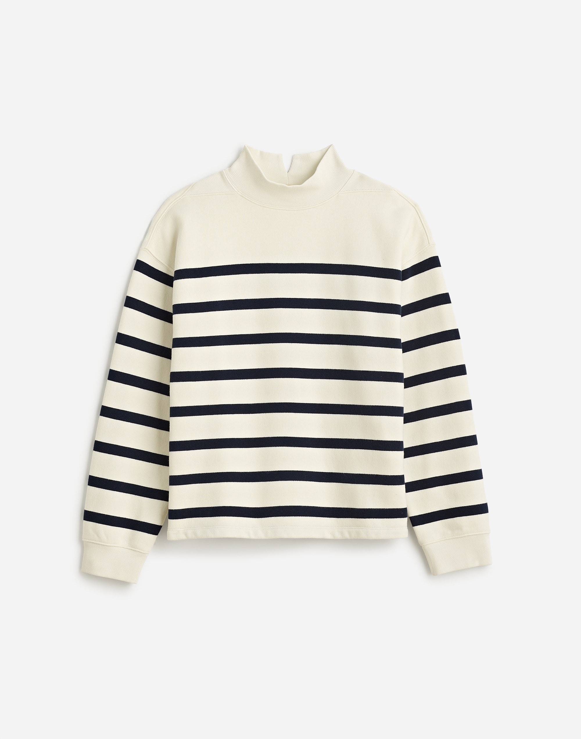 Midweight Mockneck Sweatshirt Stripe | Madewell