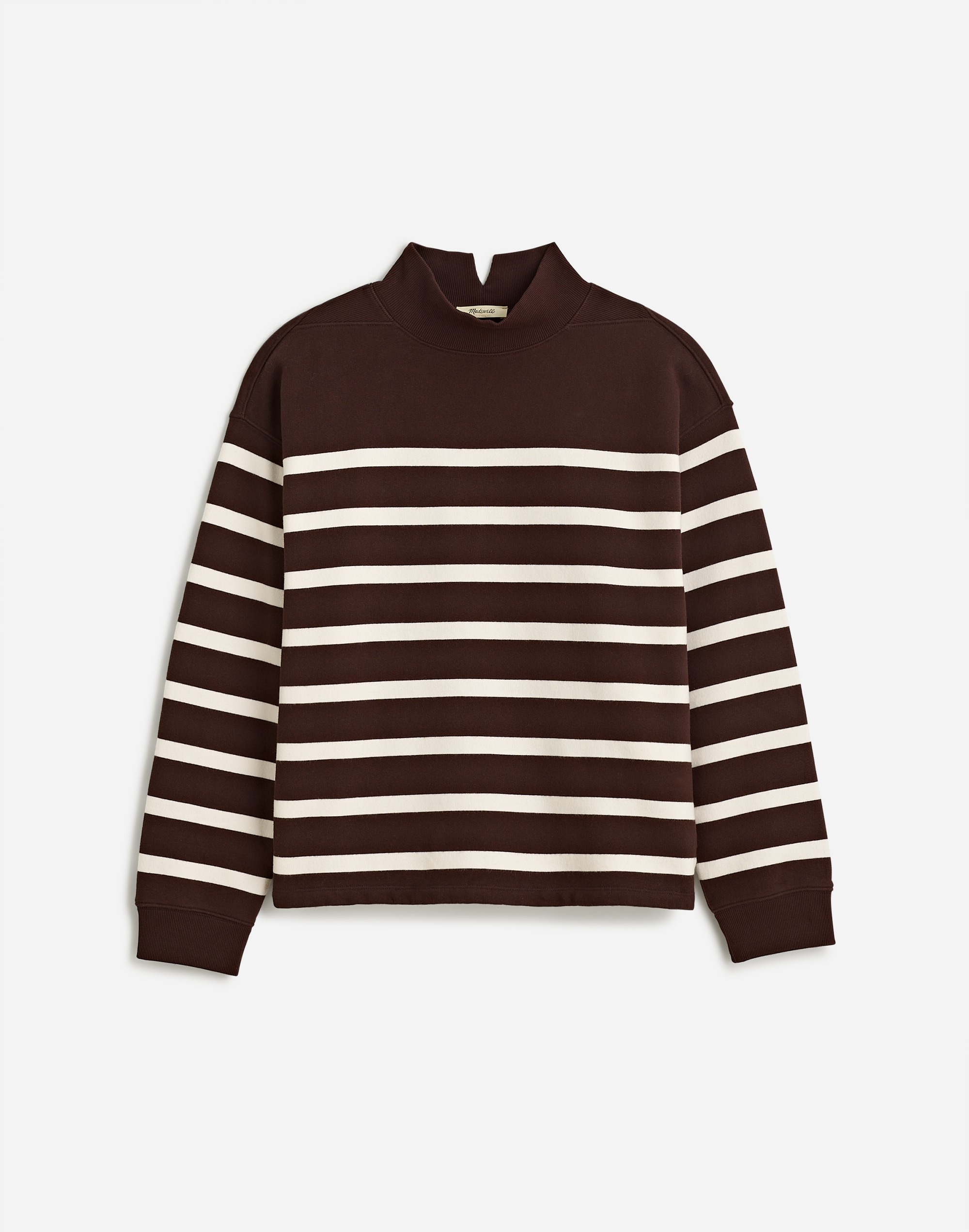 Mw Midweight Mockneck Sweatshirt In Dark Carob