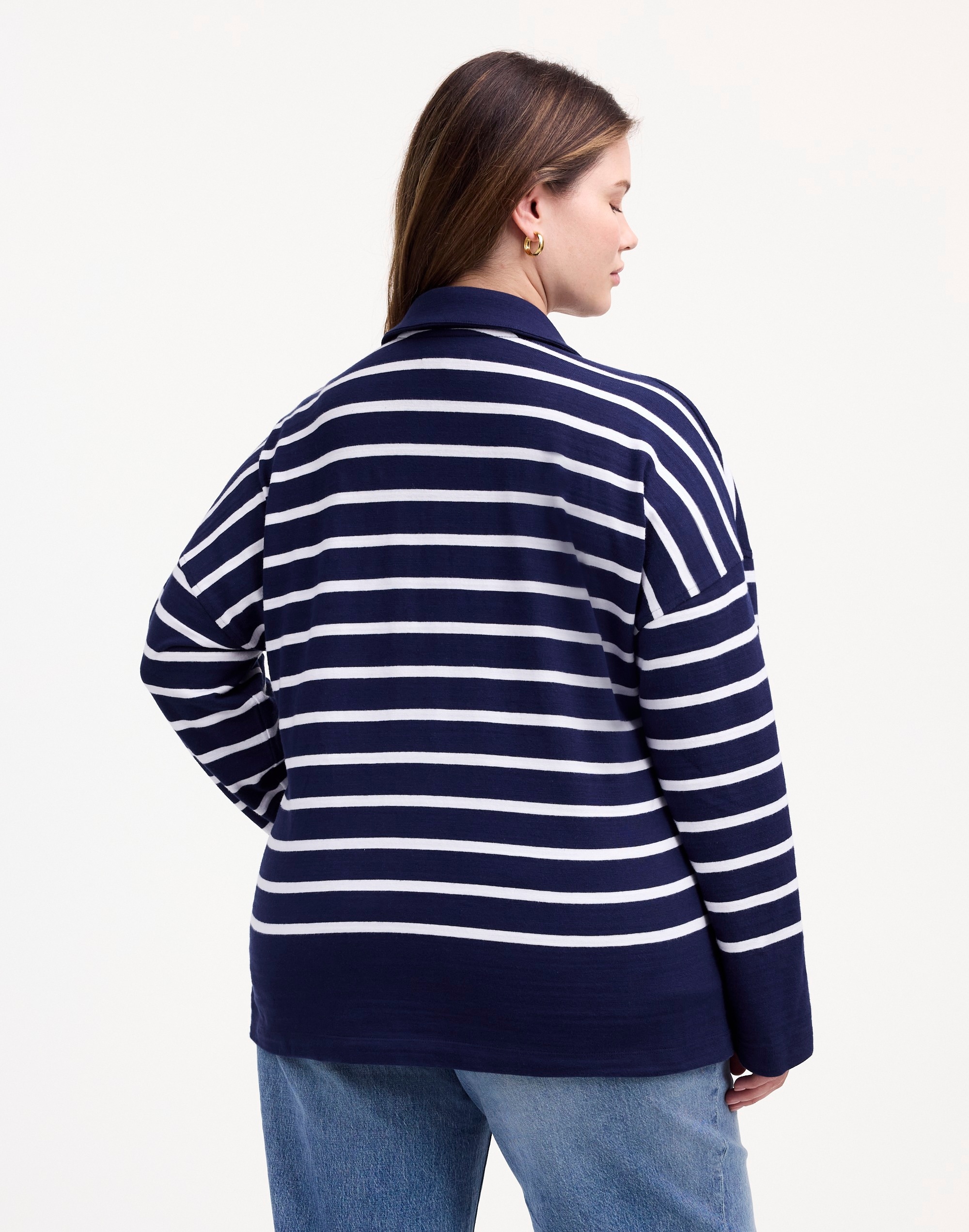 Plus Rugby Polo Tee Thin Stripe | Madewell