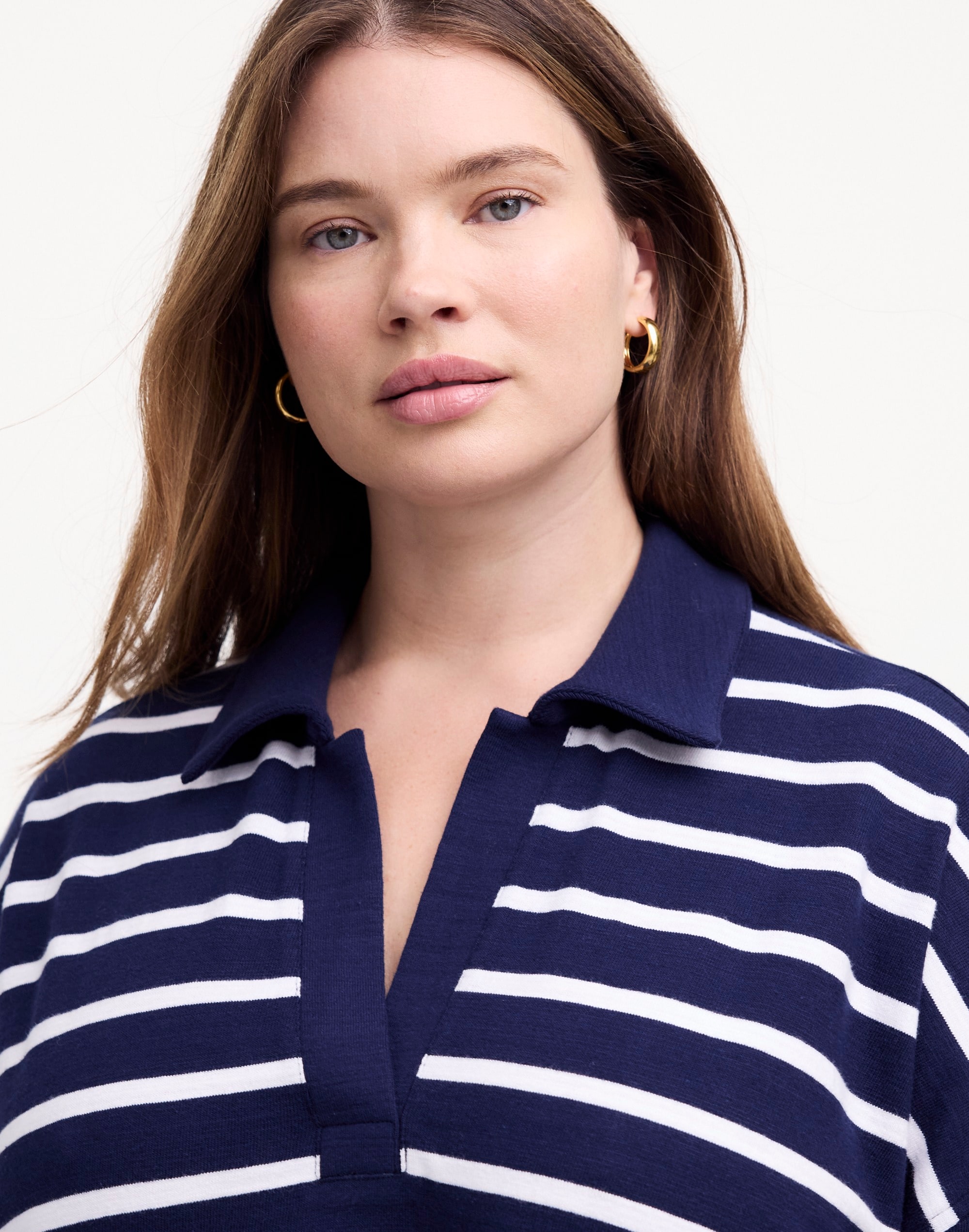 Plus Rugby Polo Tee Thin Stripe | Madewell