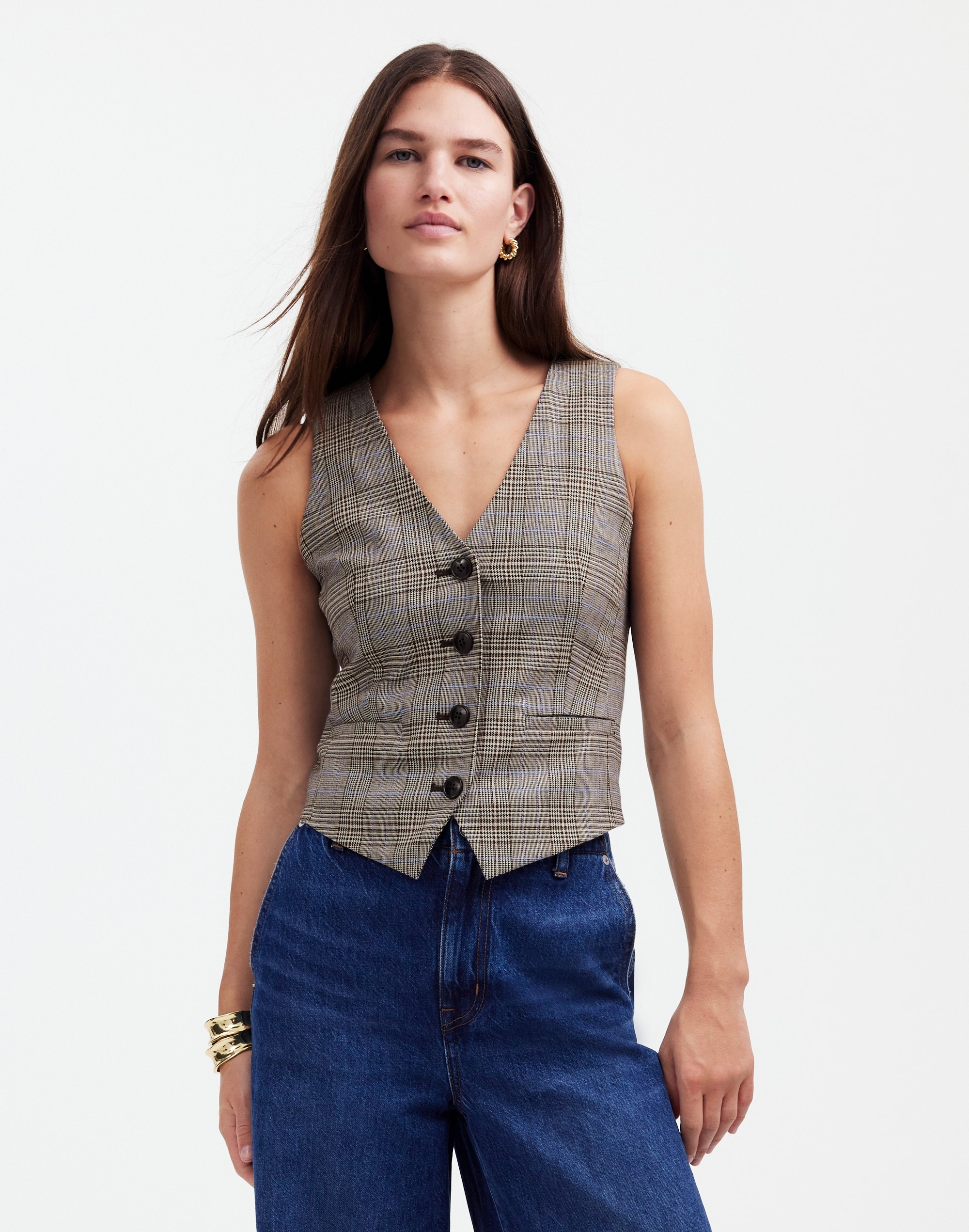 Waisted Vest Yarn-Dye | Madewell