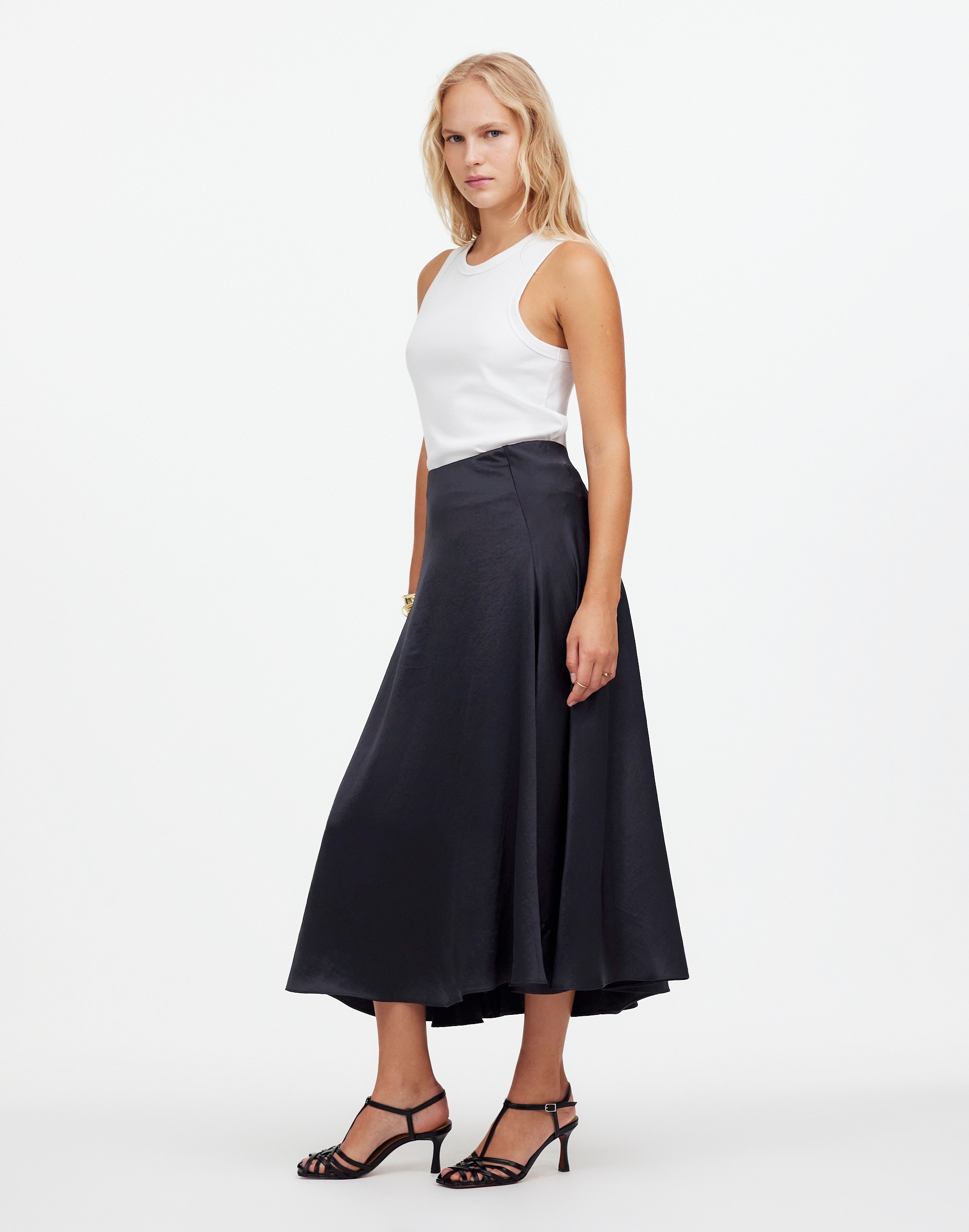 Satin Circle Slip Skirt | Madewell