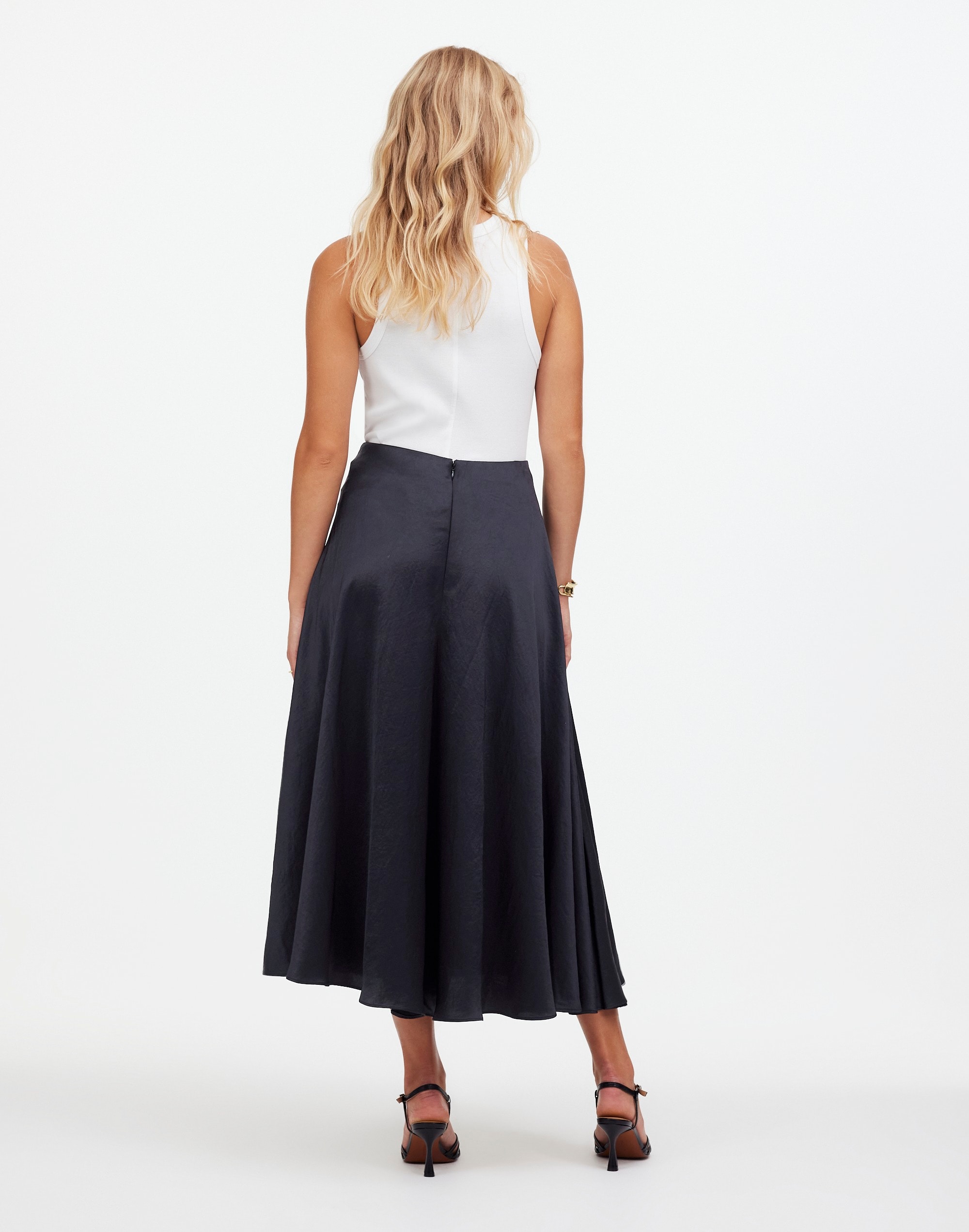 Satin Circle Slip Skirt | Madewell