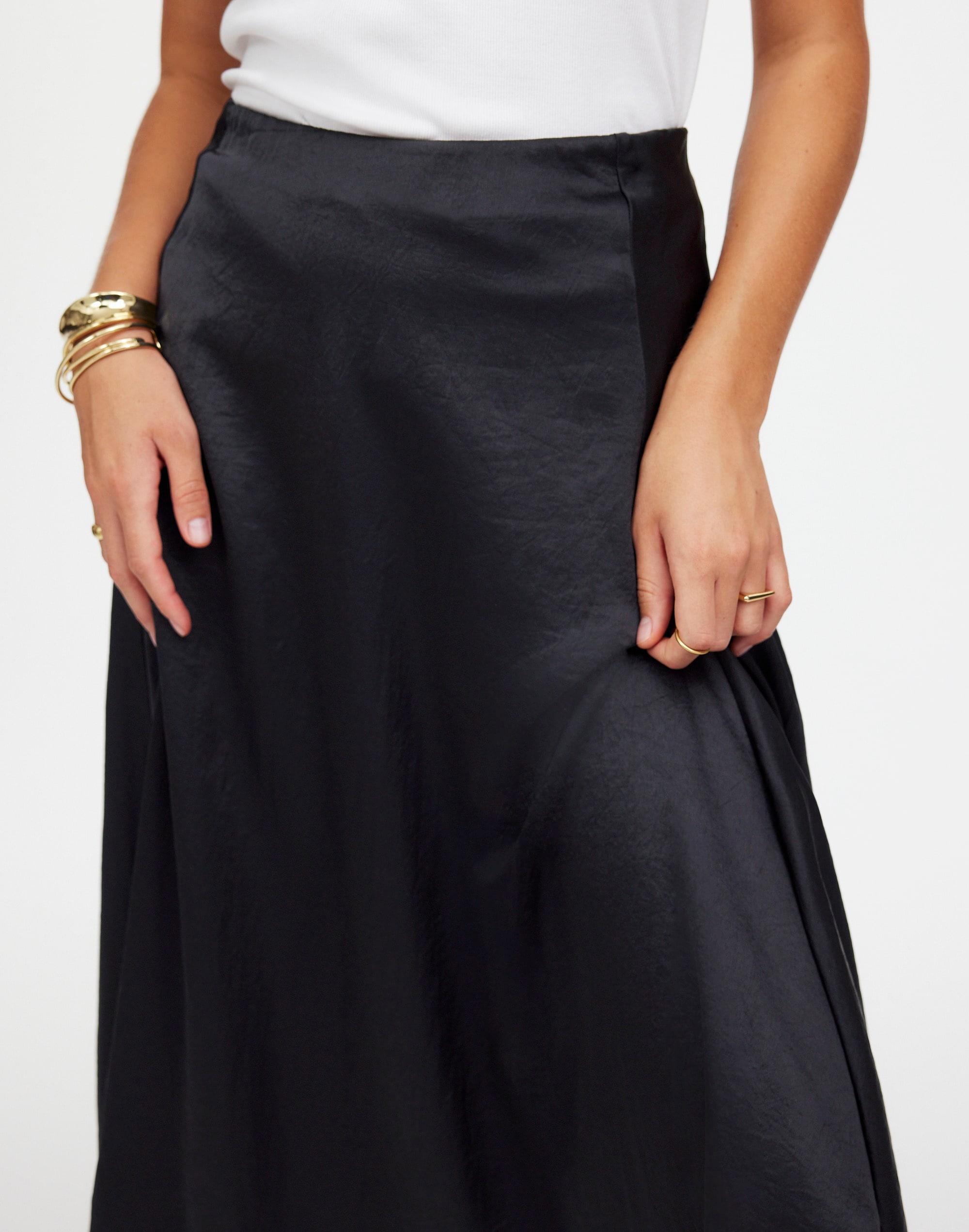 Satin Circle Slip Skirt | Madewell