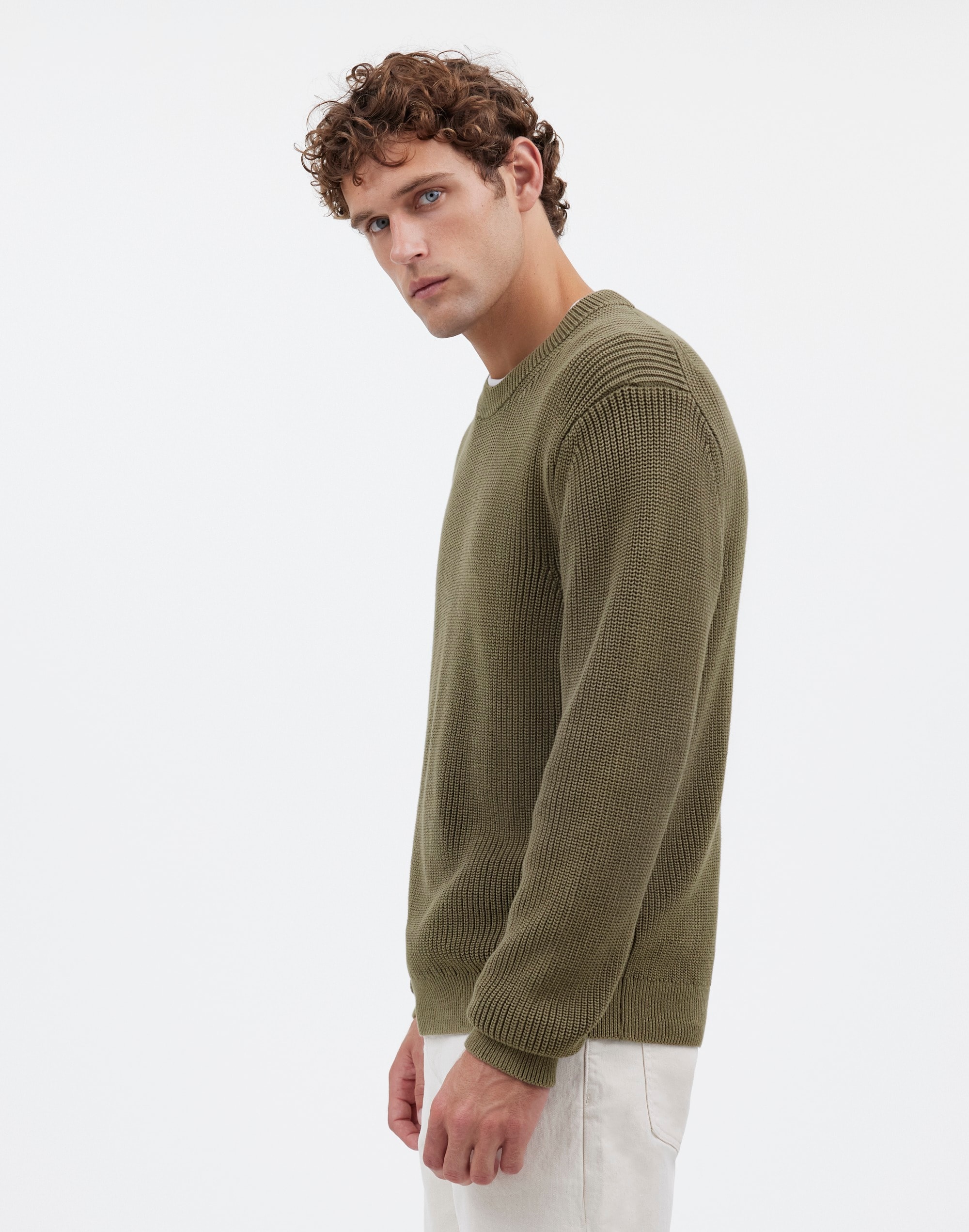 Cotton Shaker Stitch Crewneck Sweater | Madewell