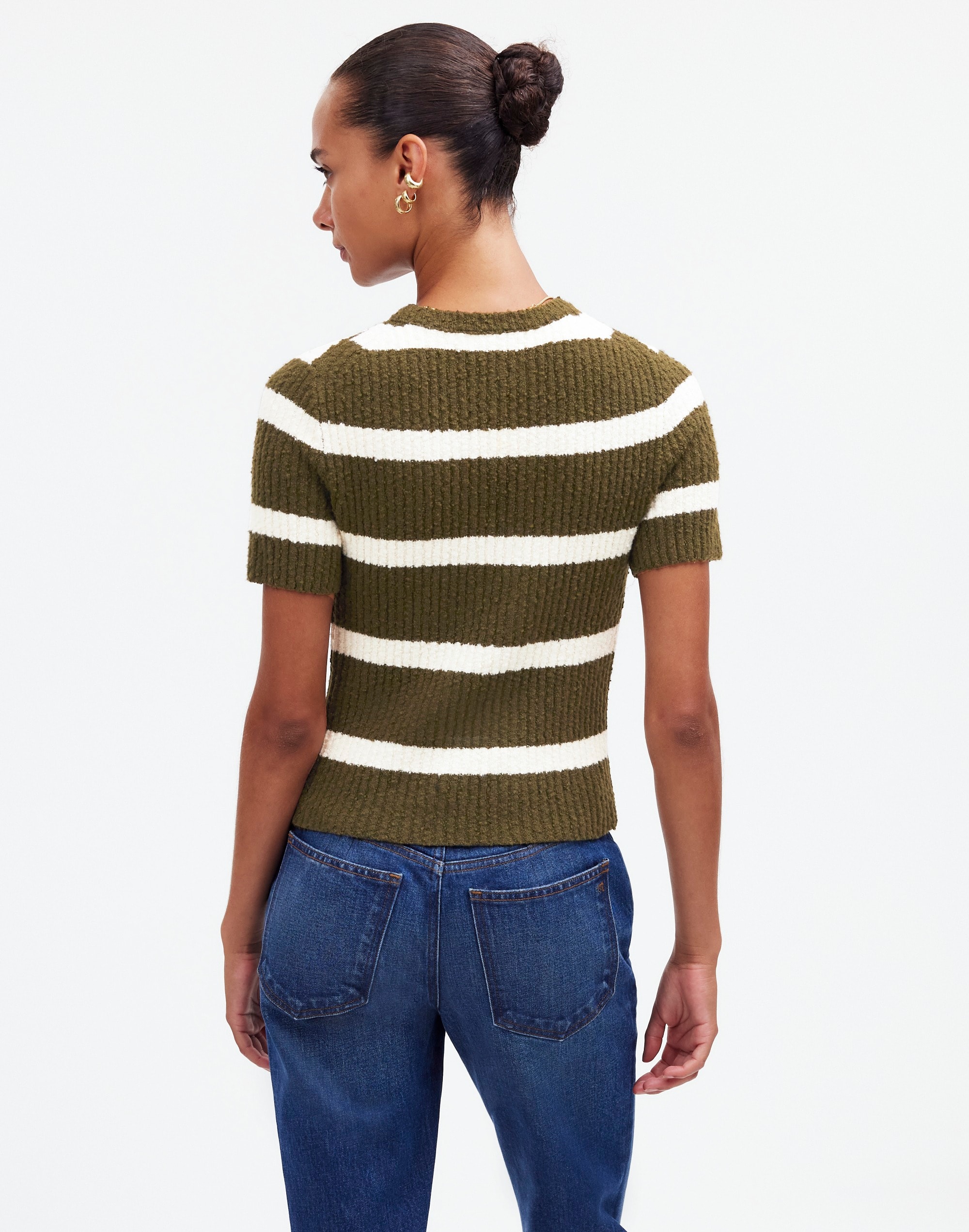 Bouclé-Knit Crewneck Sweater Tee | Madewell