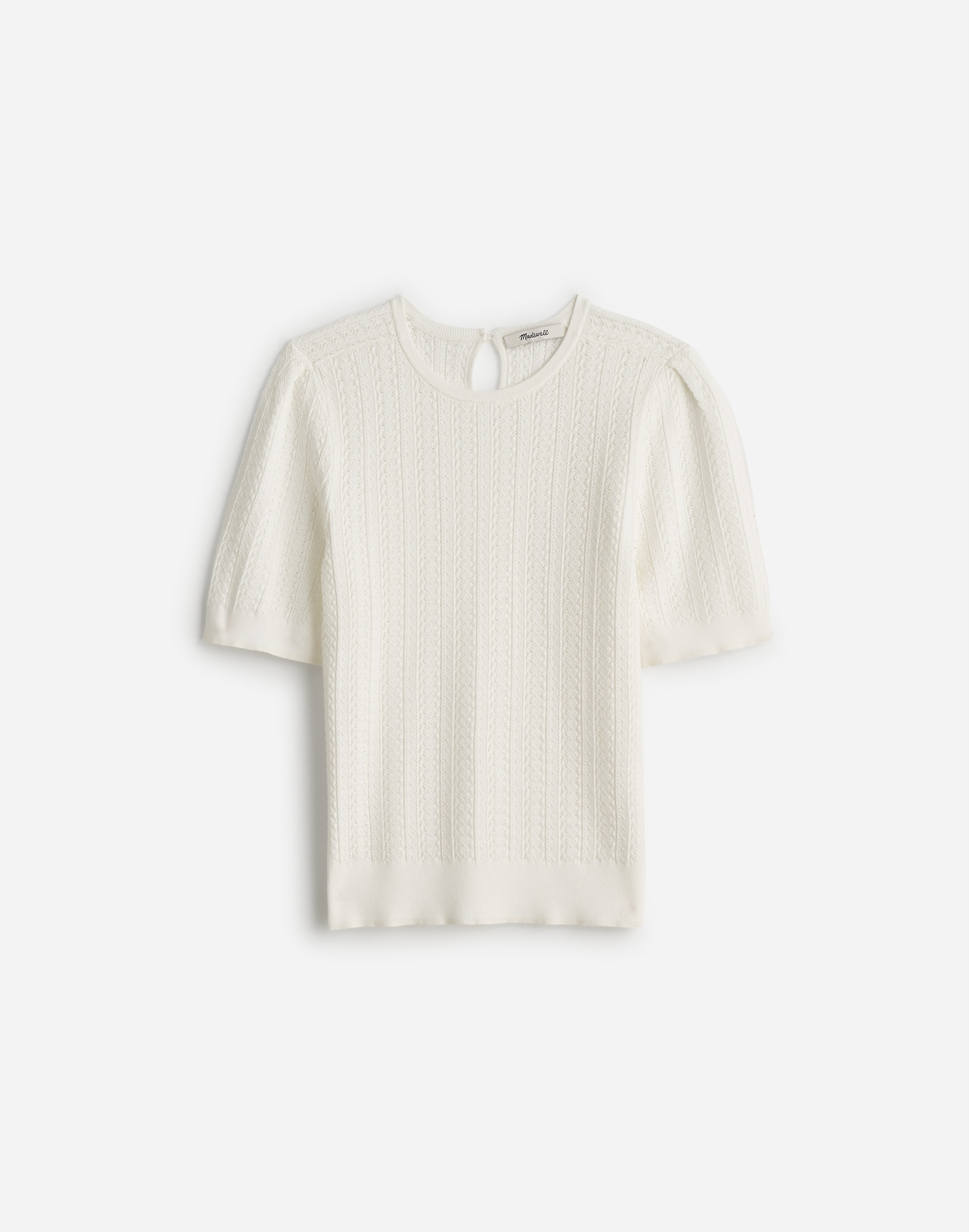 The Signature Open-Knit Crewneck Sweater Tee | Madewell