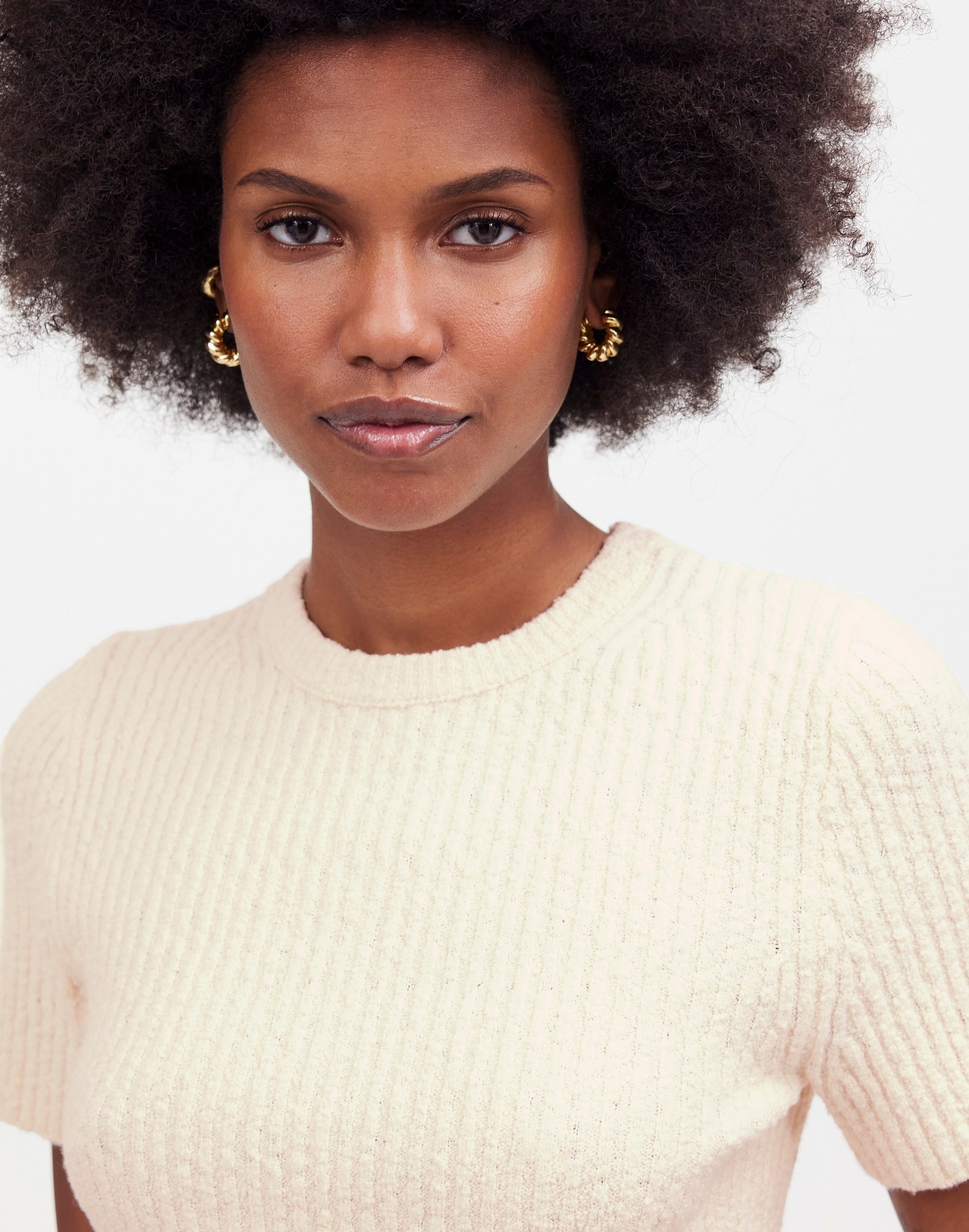 Bouclé-Knit Crewneck Sweater Tee | Madewell