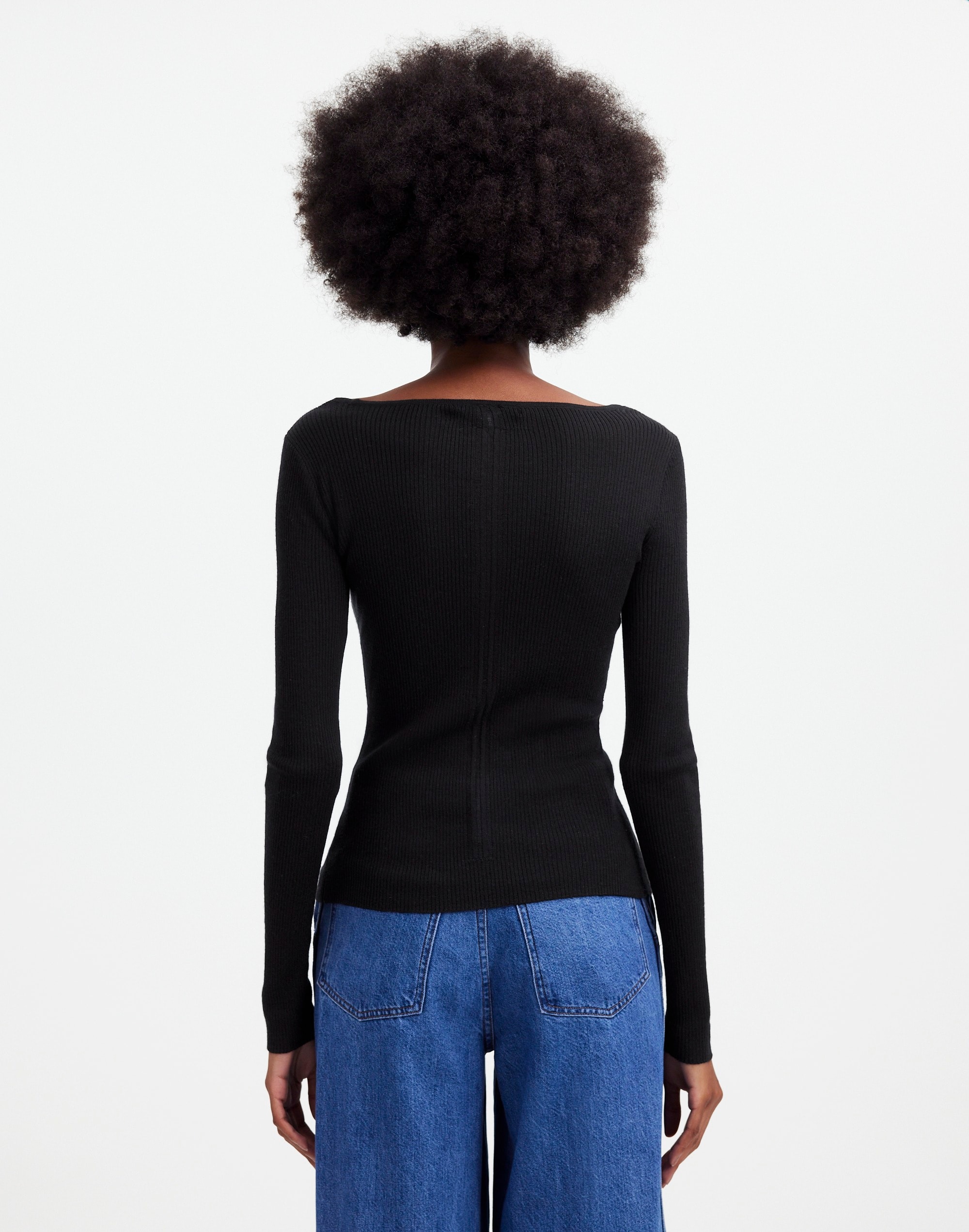 Merino Wool-Silk Blend Scoopneck Sweater | Madewell