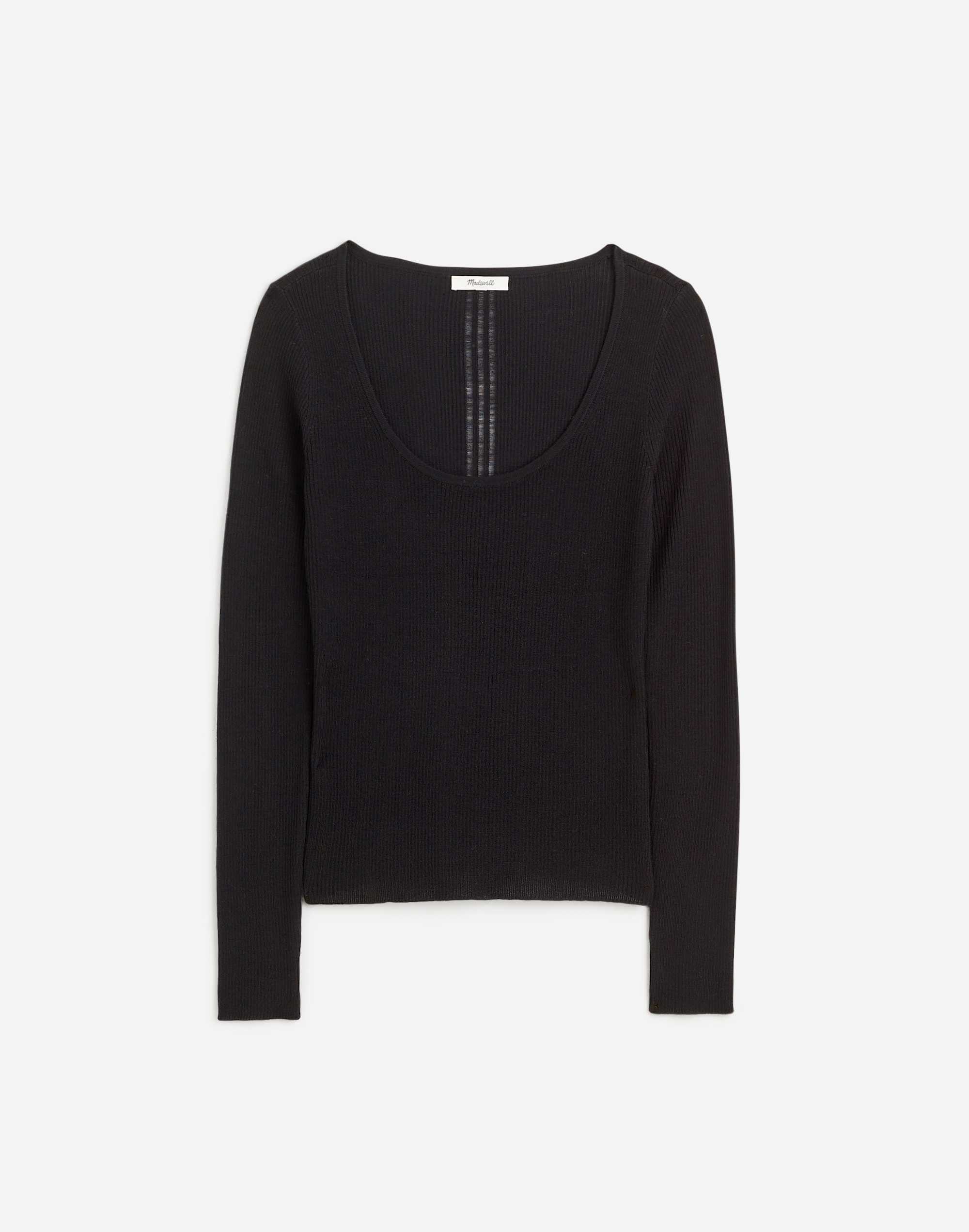 Merino Wool-Silk Blend Scoopneck Sweater | Madewell