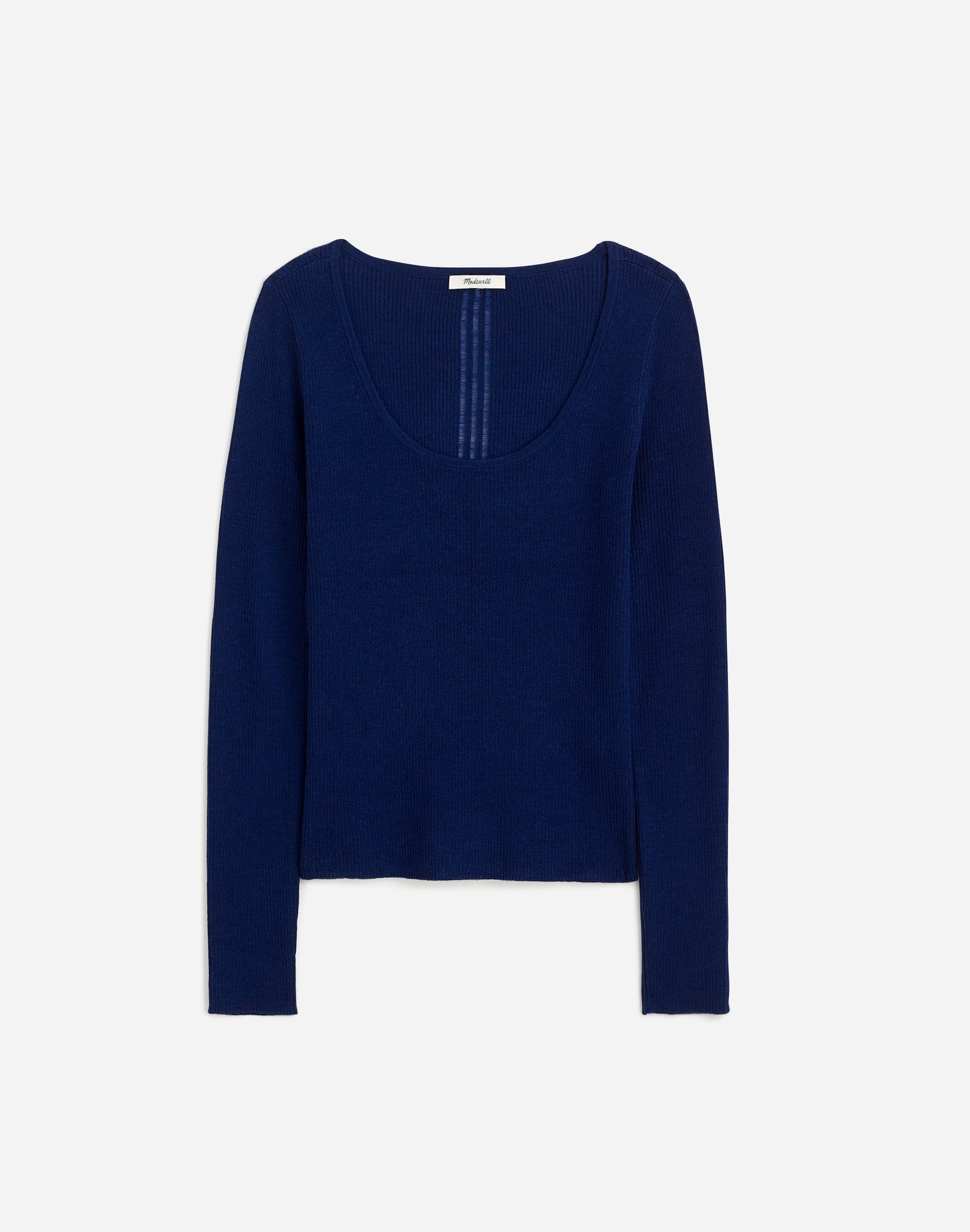 Mw Merino Wool-silk Blend Scoopneck Sweater In Bright Cobalt