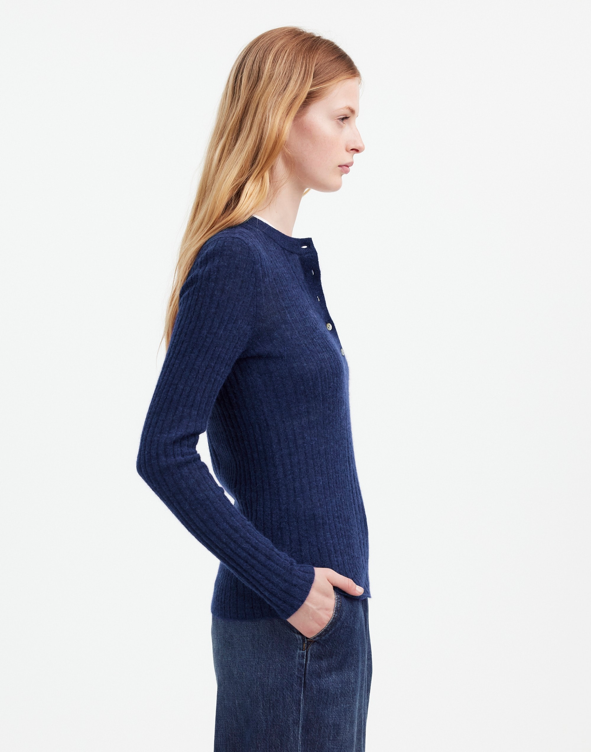 Alpaca-Blend Henley Sweater | Madewell