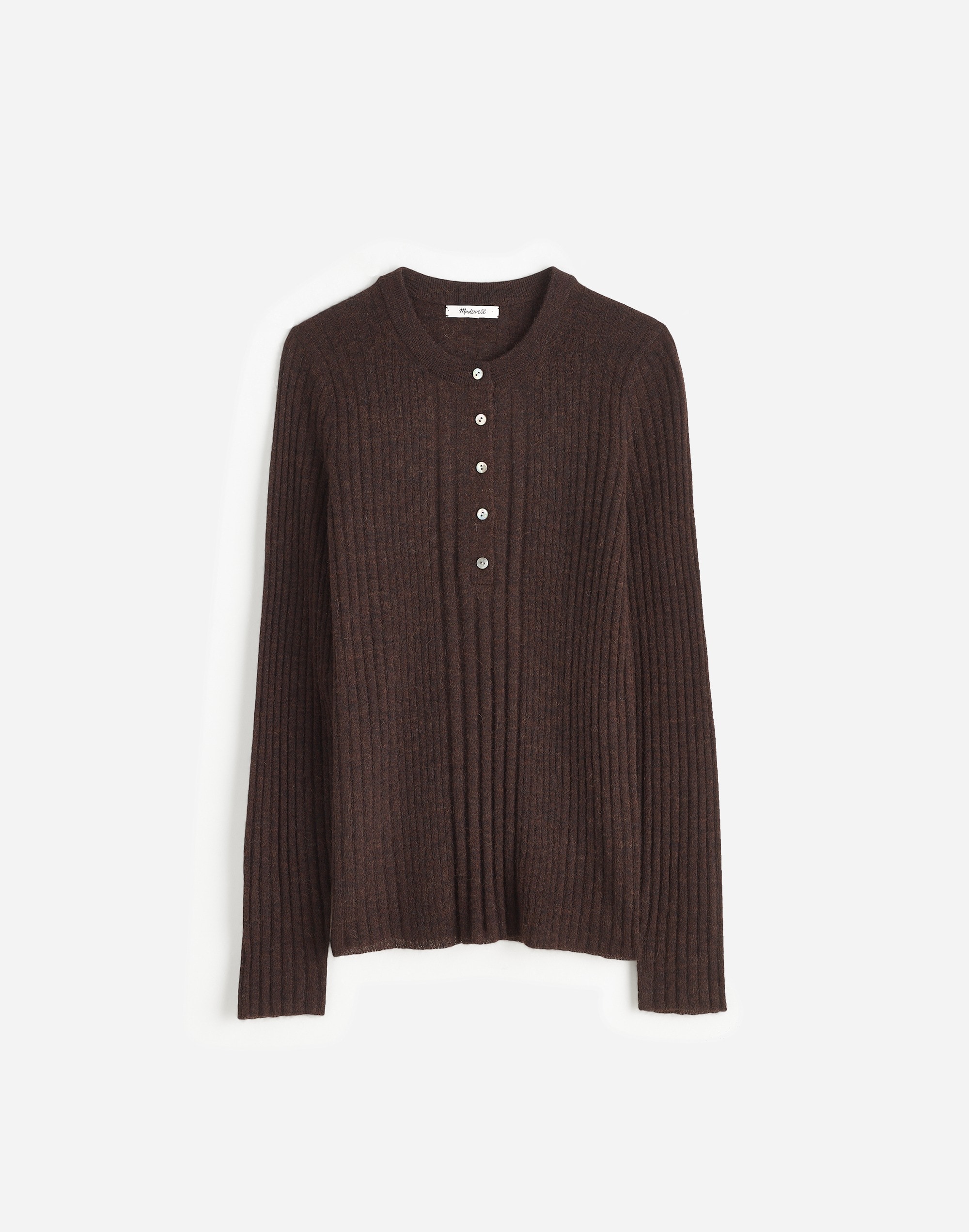 Alpaca-Blend Henley Sweater | Madewell