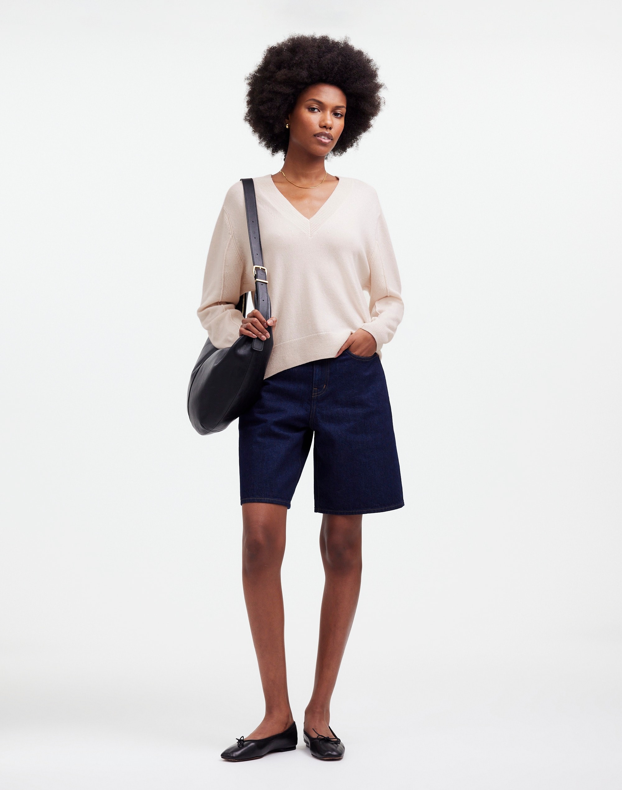 Cashmere V-Neck Sweater | Madewell