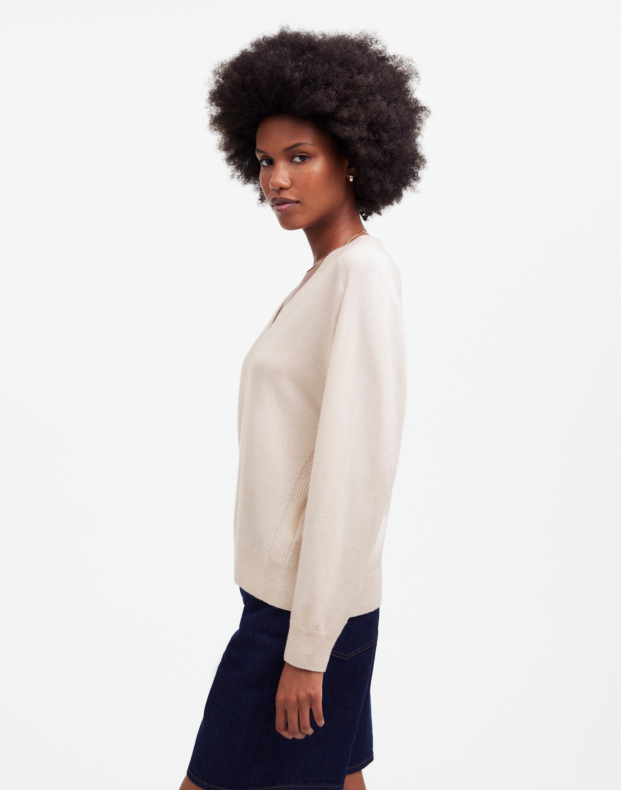 Cashmere V-Neck Sweater | Madewell