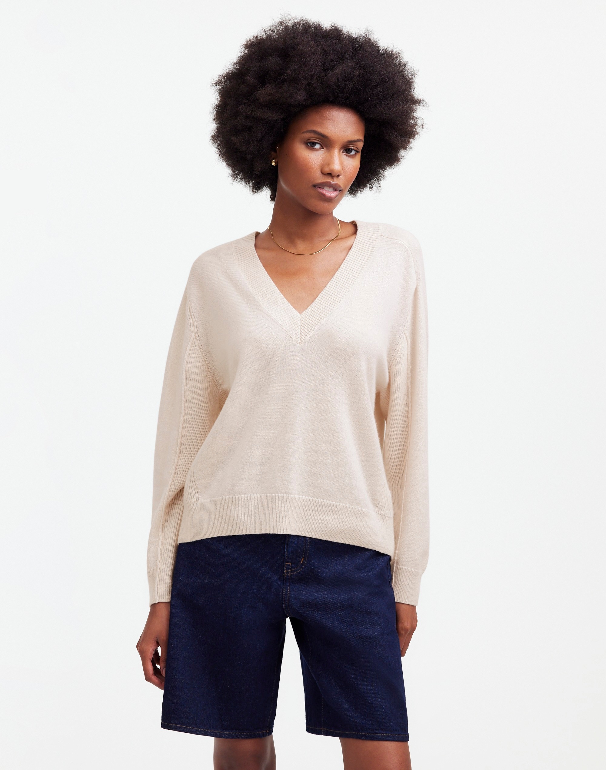 Cashmere V-Neck Sweater | Madewell