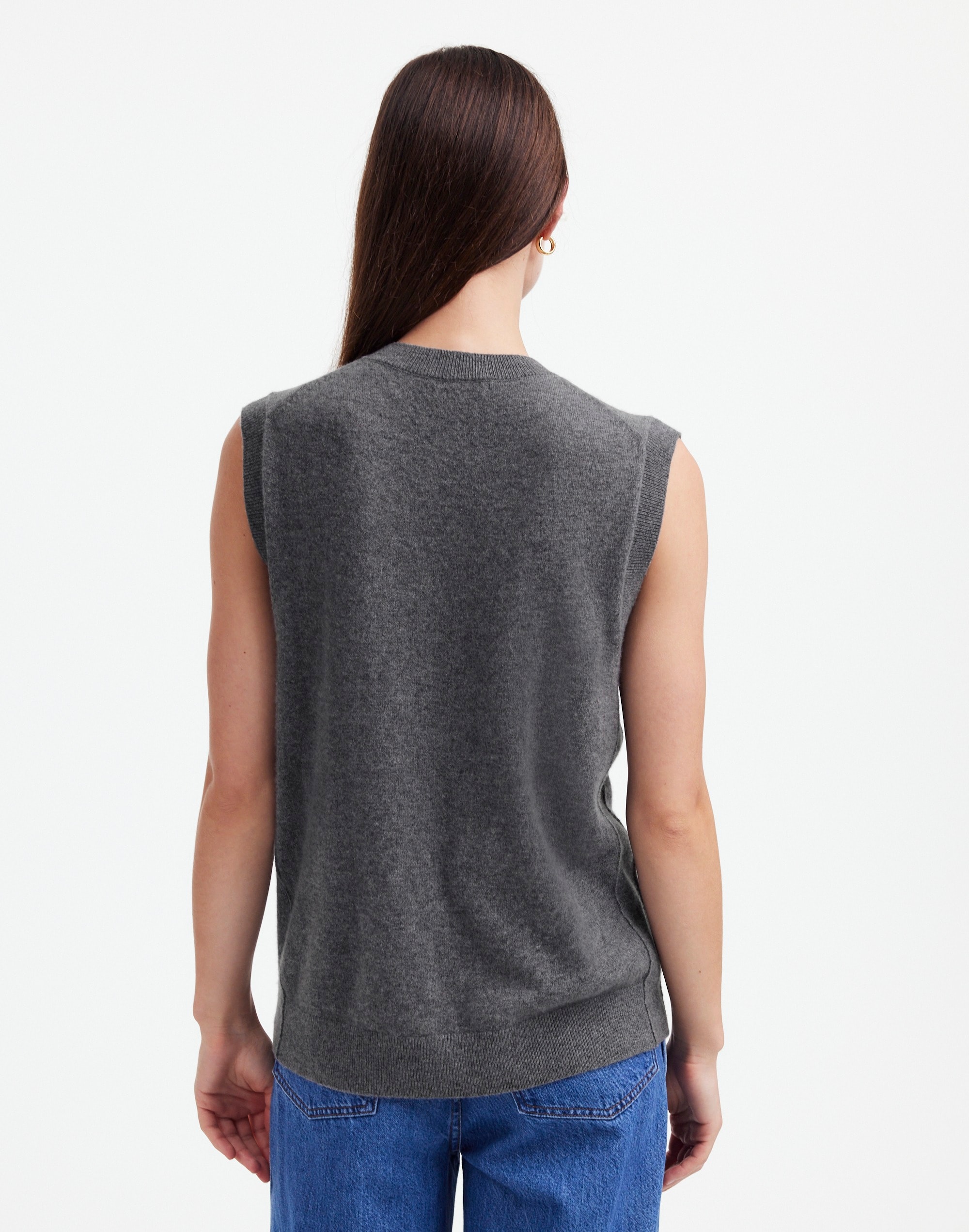 Cashmere V-Neck Sweater Vest | Madewell