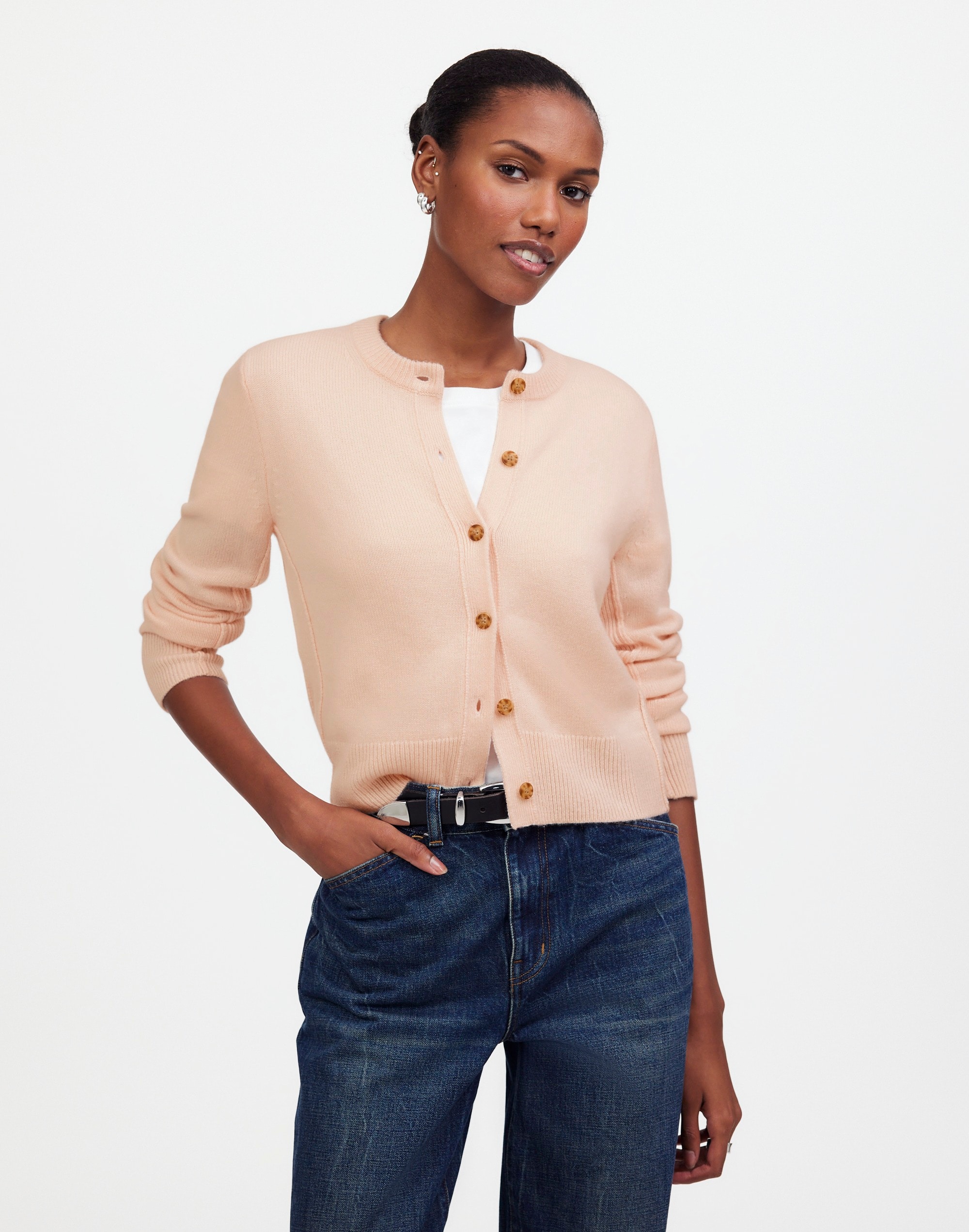 Cashmere Button-Front Cardigan Sweater | Madewell