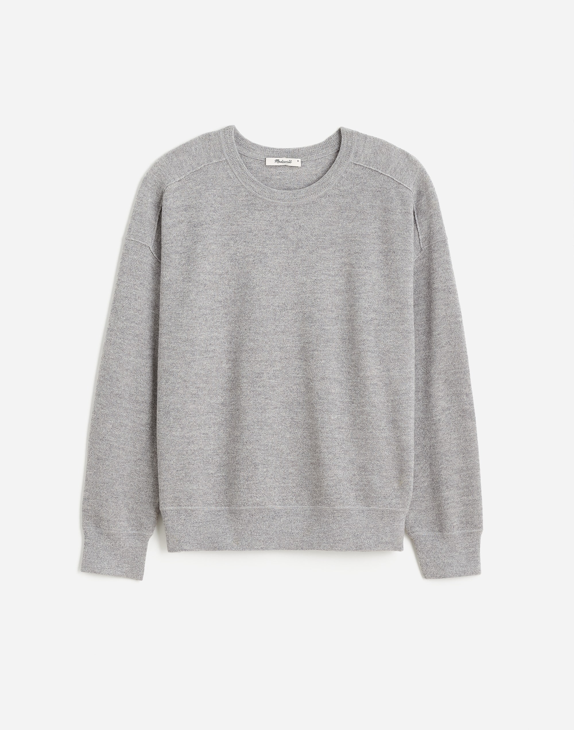 Mw Merino Wool Sweatshirt In Grey Mouline