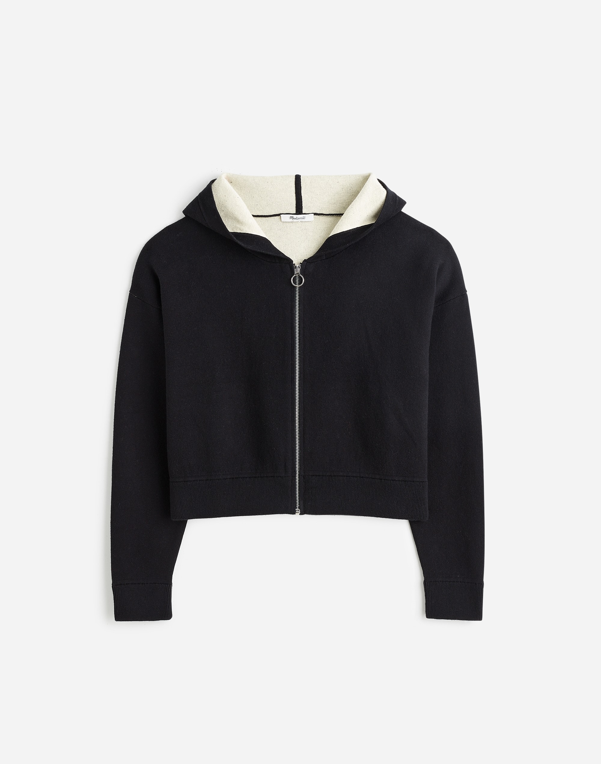 Double-Face Cotton-Blend Sweater Hoodie | Madewell