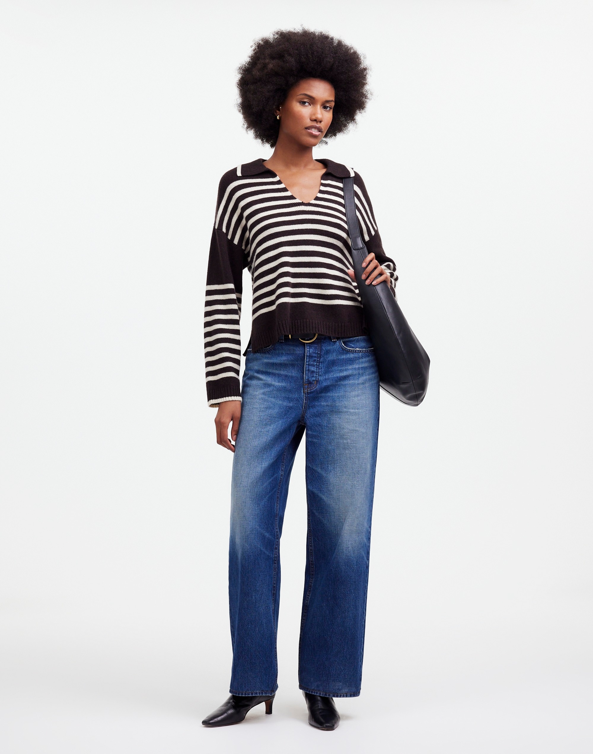 Cashmere-Wool Blend Polo Sweater | Madewell