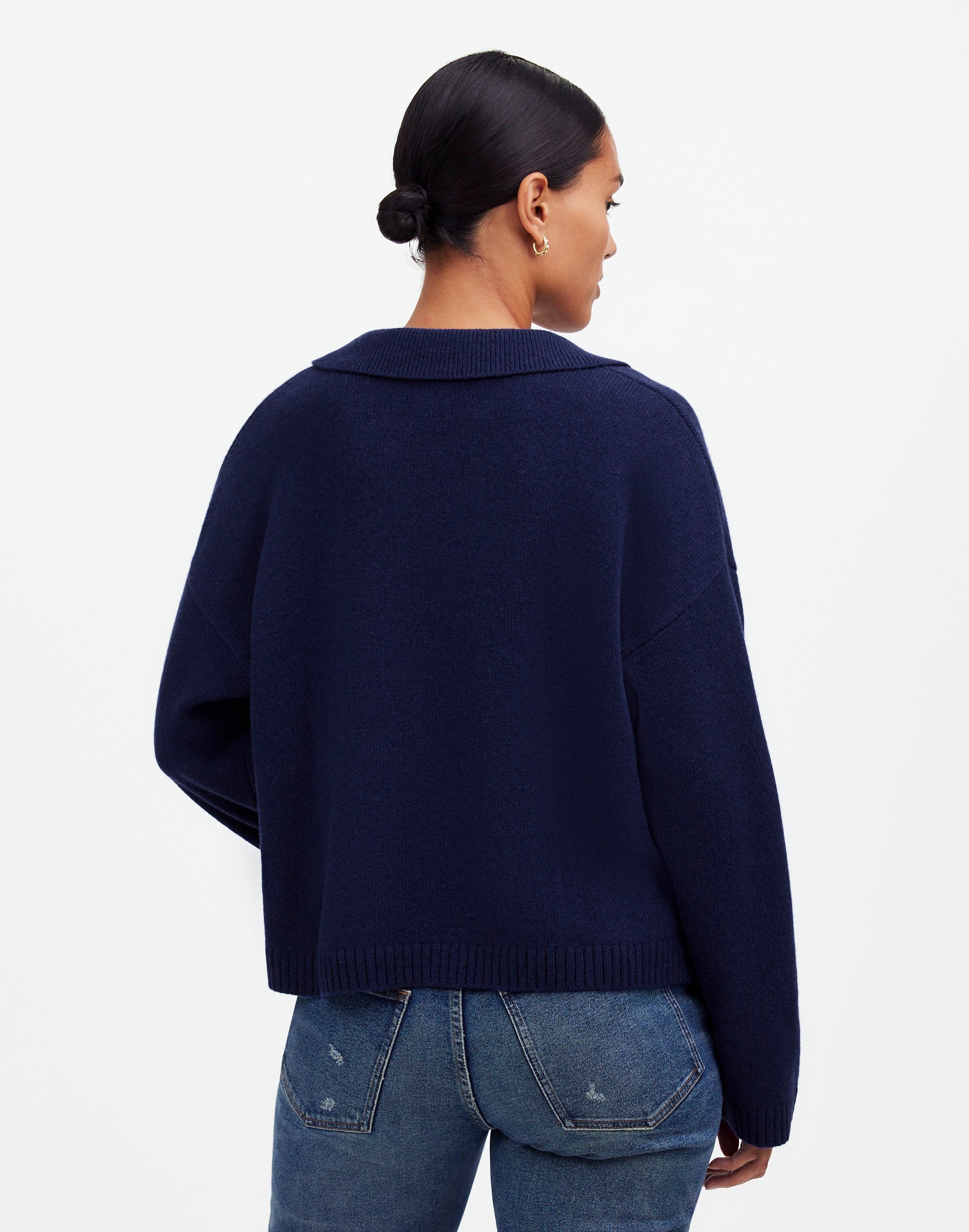 Cashmere-Wool Blend Polo Sweater | Madewell