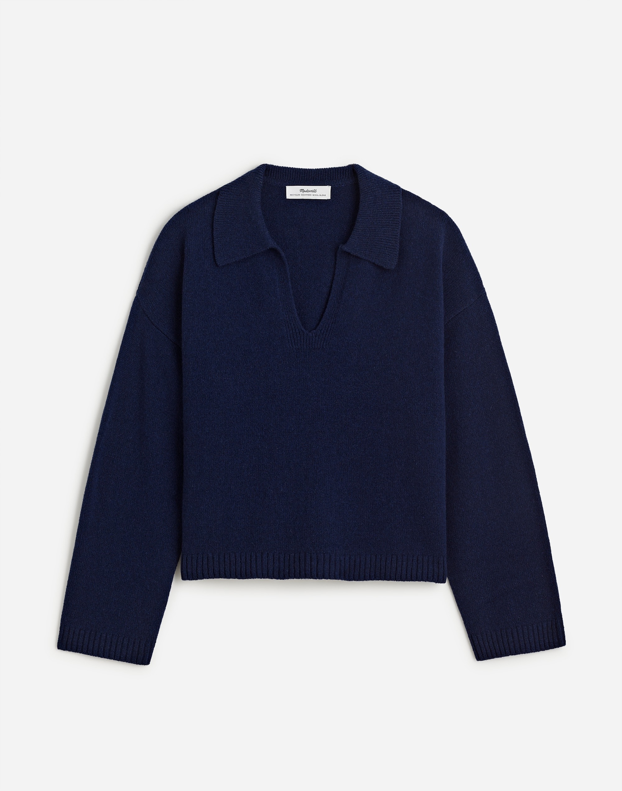 Cashmere-Wool Blend Polo Sweater | Madewell