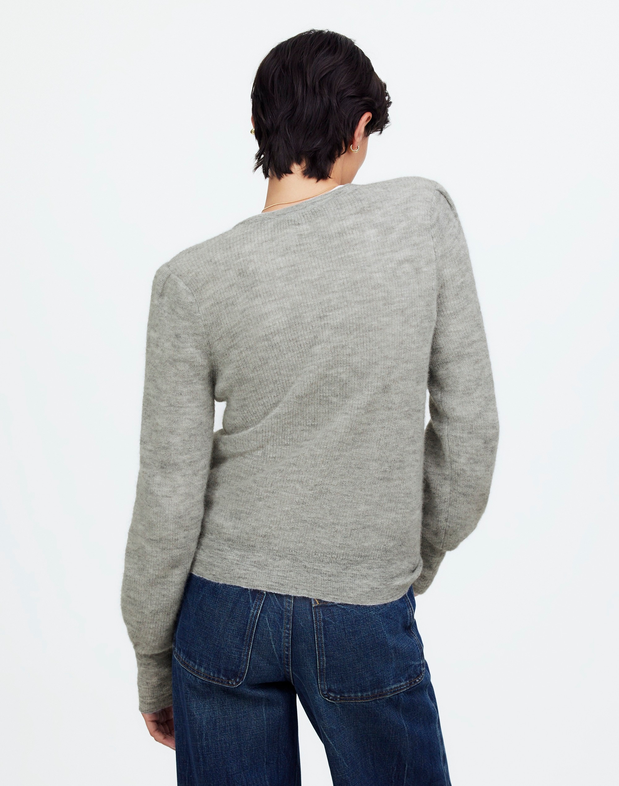 Alpaca-Blend Deep V-Neck Sweater | Madewell