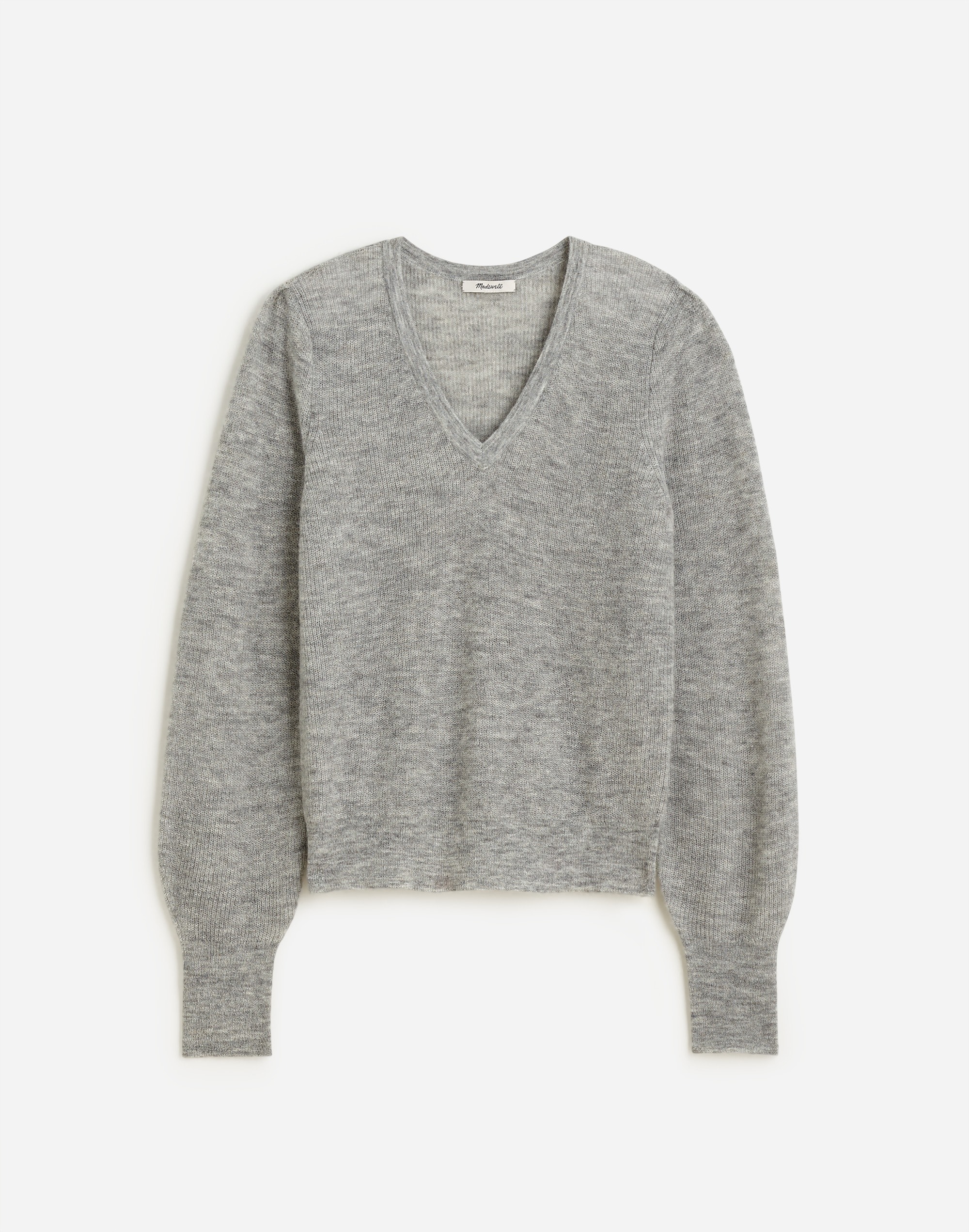 Alpaca-Blend Deep V-Neck Sweater | Madewell