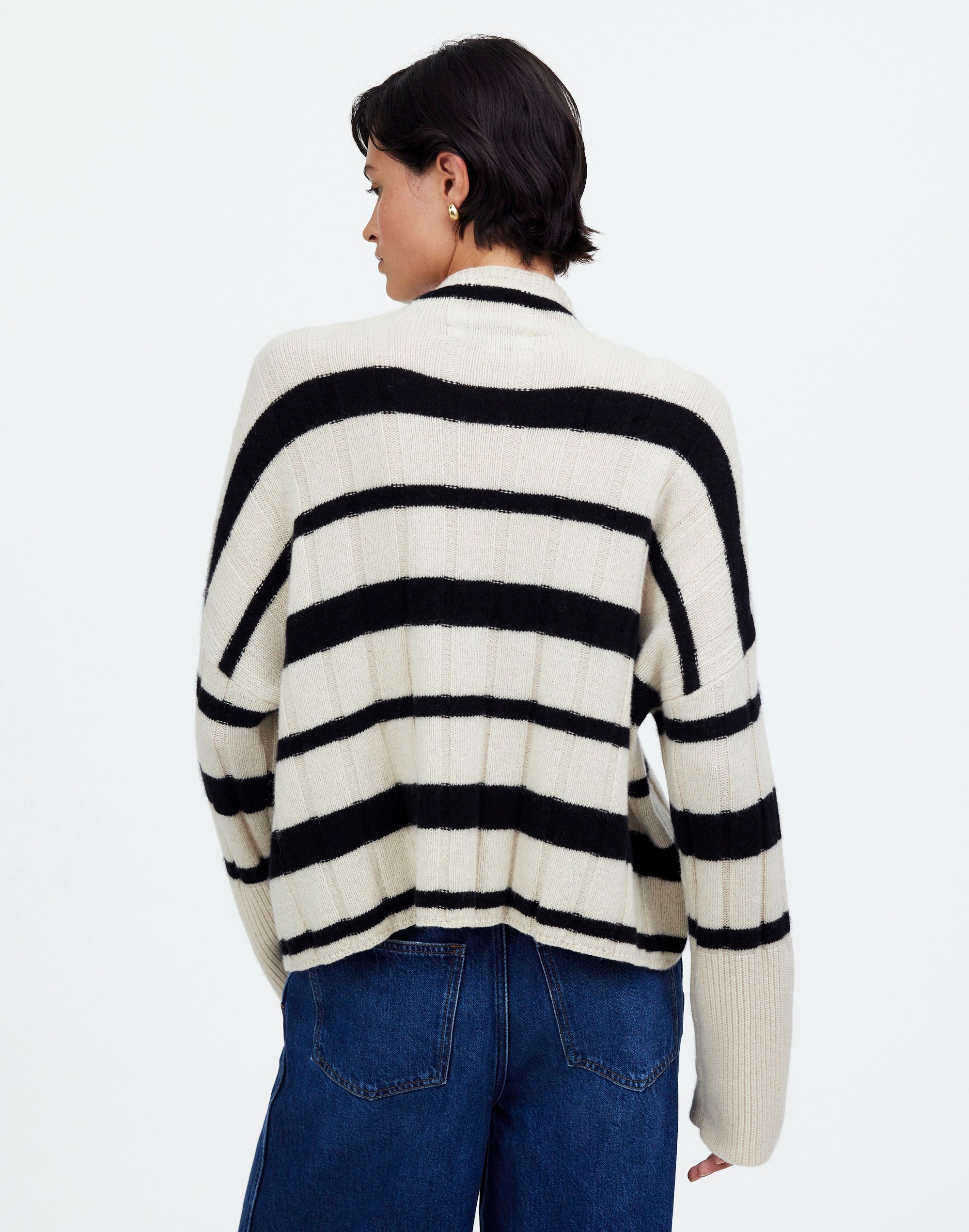 Ribbed Cashmere-Wool Blend Pullover Sweater | Madewell