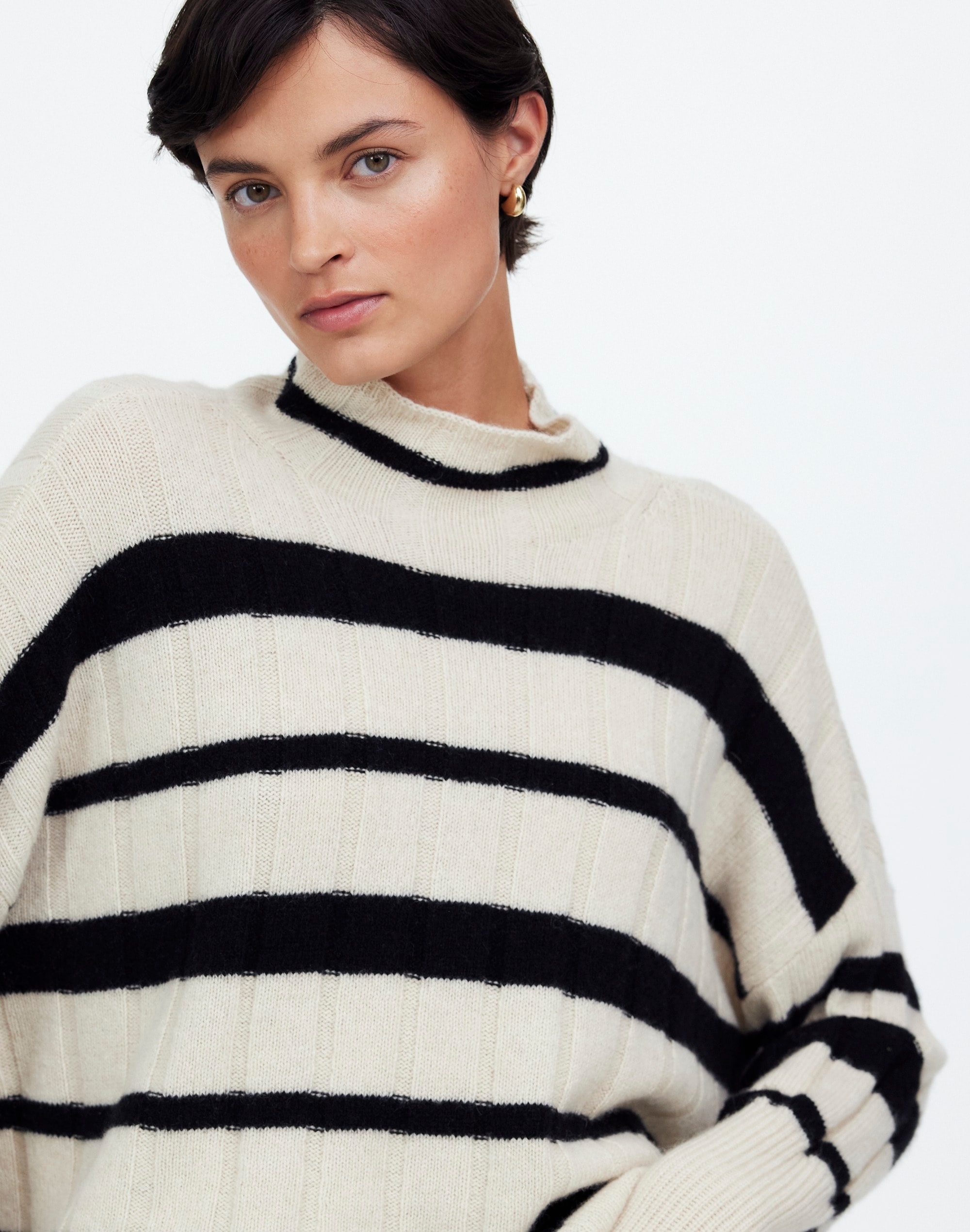 Ribbed Cashmere-Wool Blend Pullover Sweater | Madewell